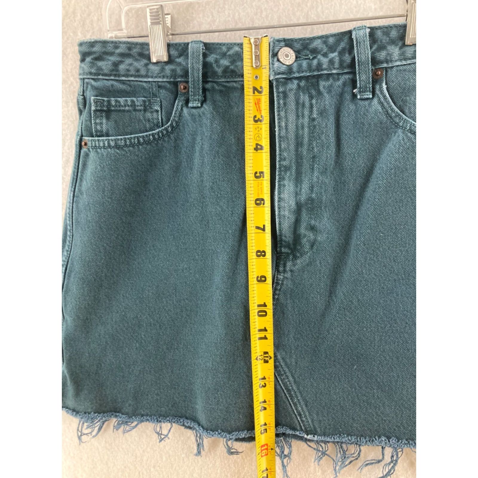 Abercrombie & Fitch Abercrombie & Fitch Jean Skirt Womens 29 Blue Raw Hem Denim Mini Short 90s Casual Womens Size 29" - 4 Thumbnail