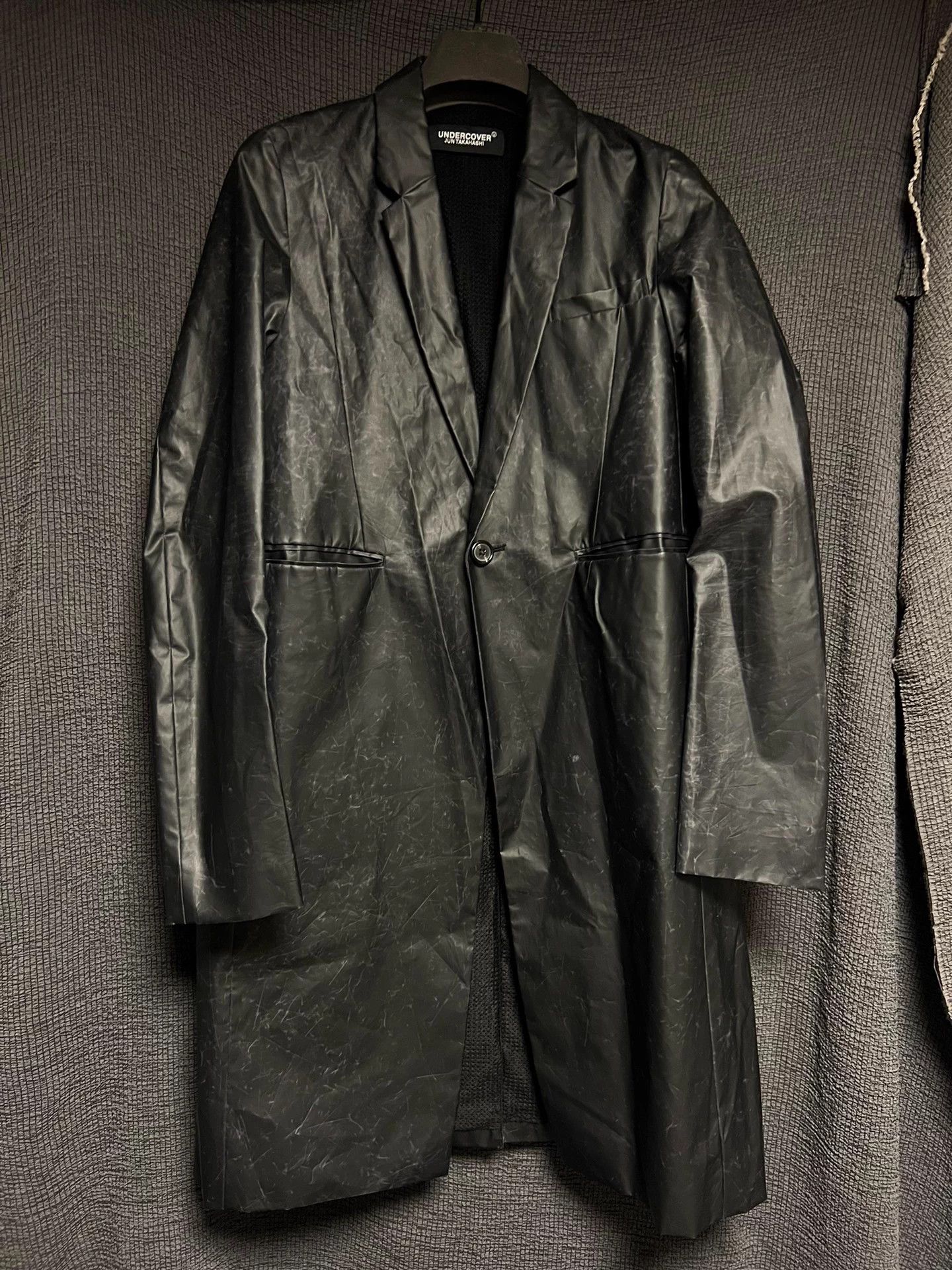 Undercover UNDERCOVER 18aw Wrinkled Leather Logo Coat Archive Size US M / EU 48-50 / 2 - 1 Thumbnail