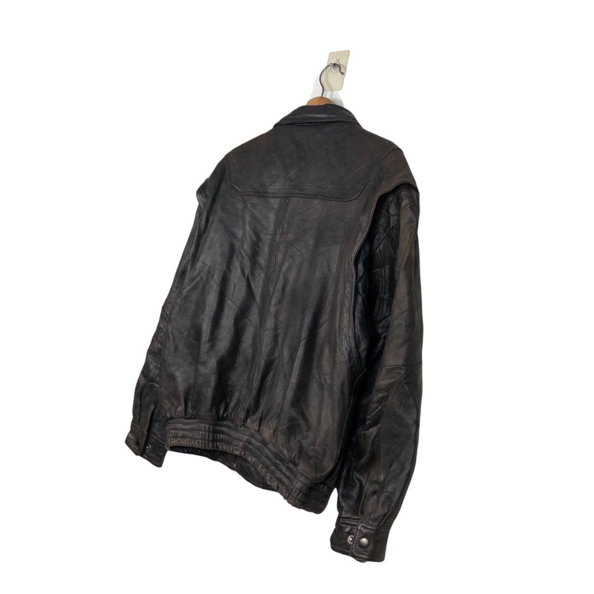 Vintage 📌Vintage Biker Leather Jacket Vivalini Aero Leather Design Size US L / EU 52-54 / 3 - 11 Thumbnail