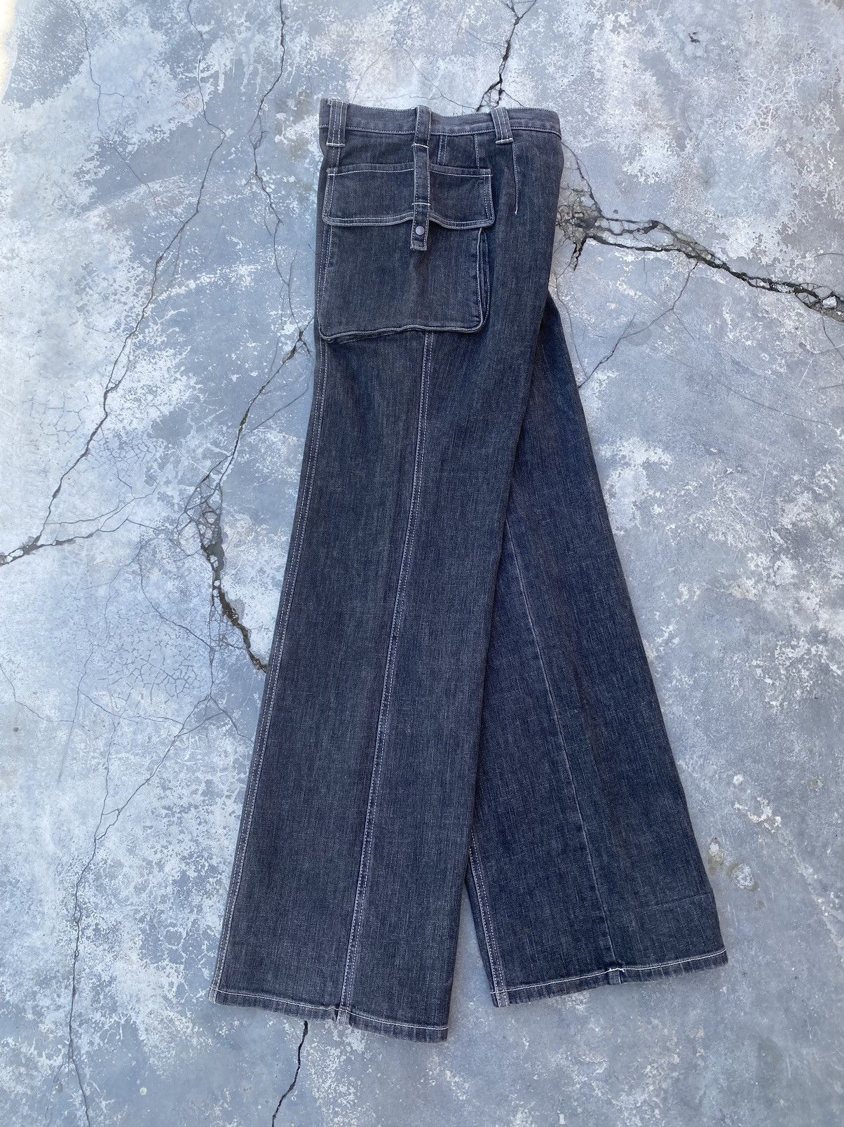 Japanese Brand INTELLECTION Wide Baggy Flare Size US 30 / EU 46 - 1 Thumbnail