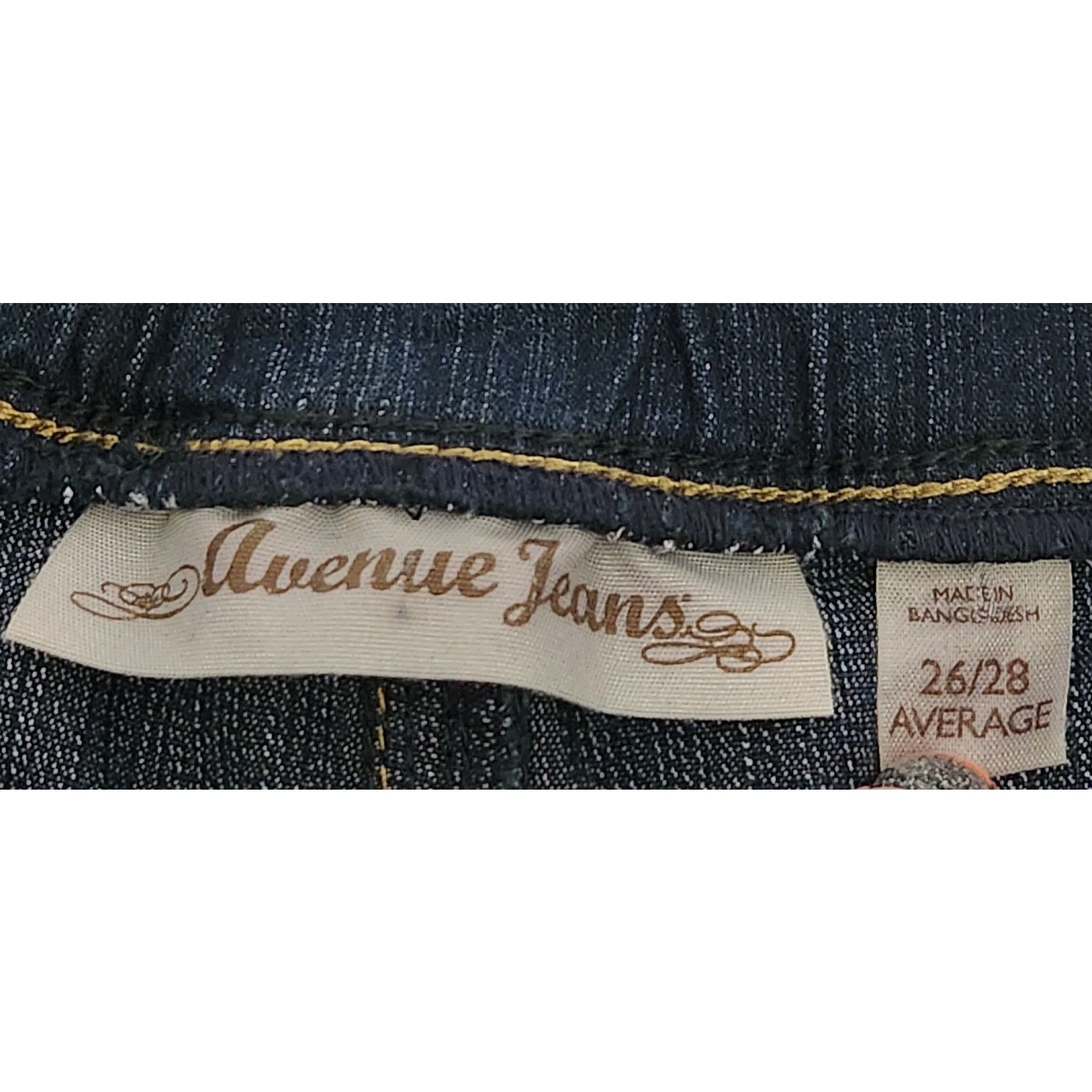 Other Avenue Jeans Dark Blue Pull On Flat Front Jeans 26W 28W Plus Size 42" / US 20 - 4 Thumbnail