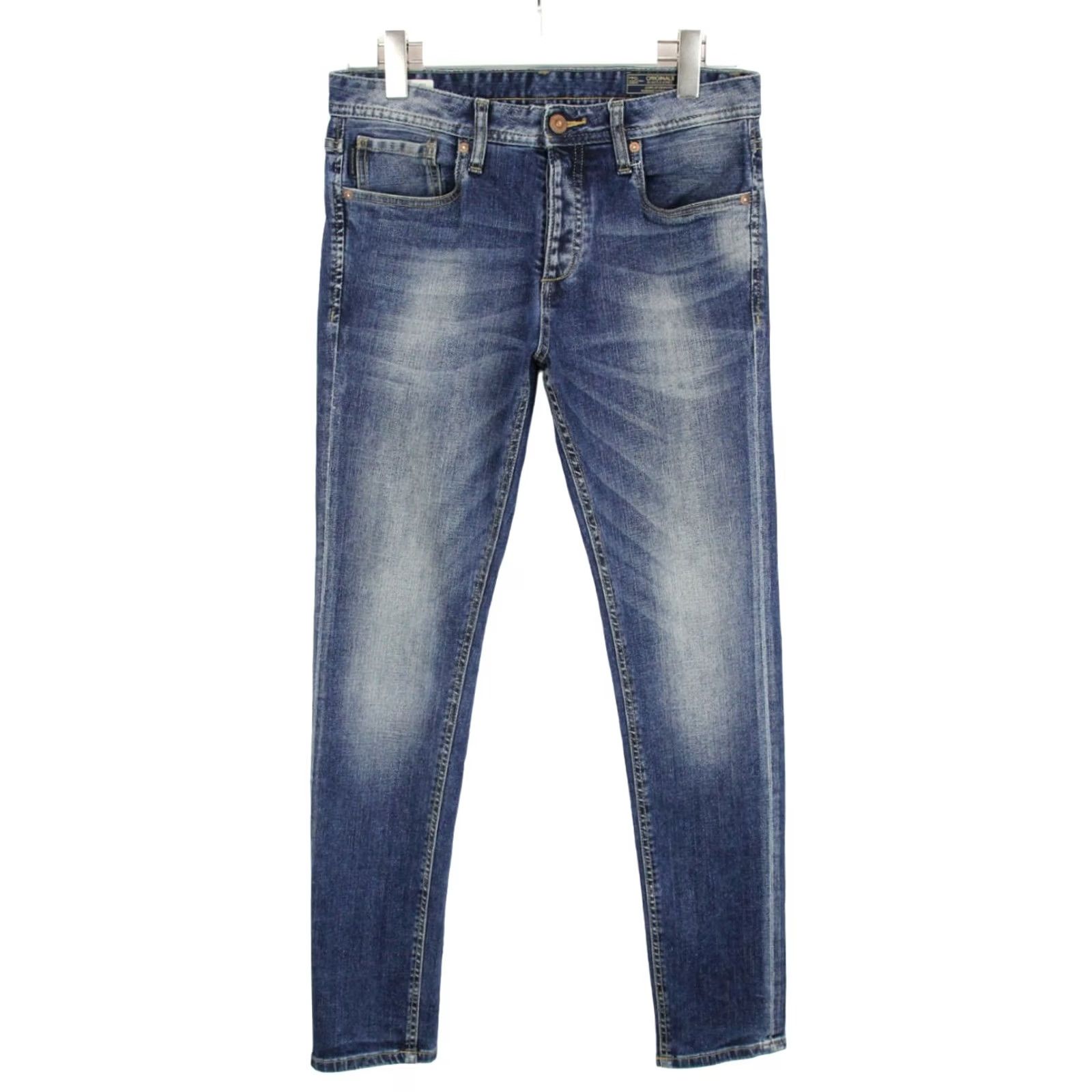 Jack & Jones JACK & JONES Tim Slim Fit Jeans Men's W30/L34 Blue Whiskers Faded Button Fly Denim Size US 30 / EU 46 - 2 Thumbnail