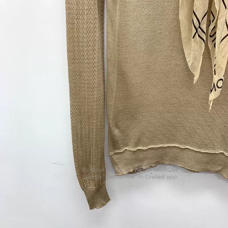 Louis Vuitton Louis Vuitton Brown Ribbon Scarf Crew Neck Long Sleeve swe Size S / US 4 / IT 40 - 4 Thumbnail