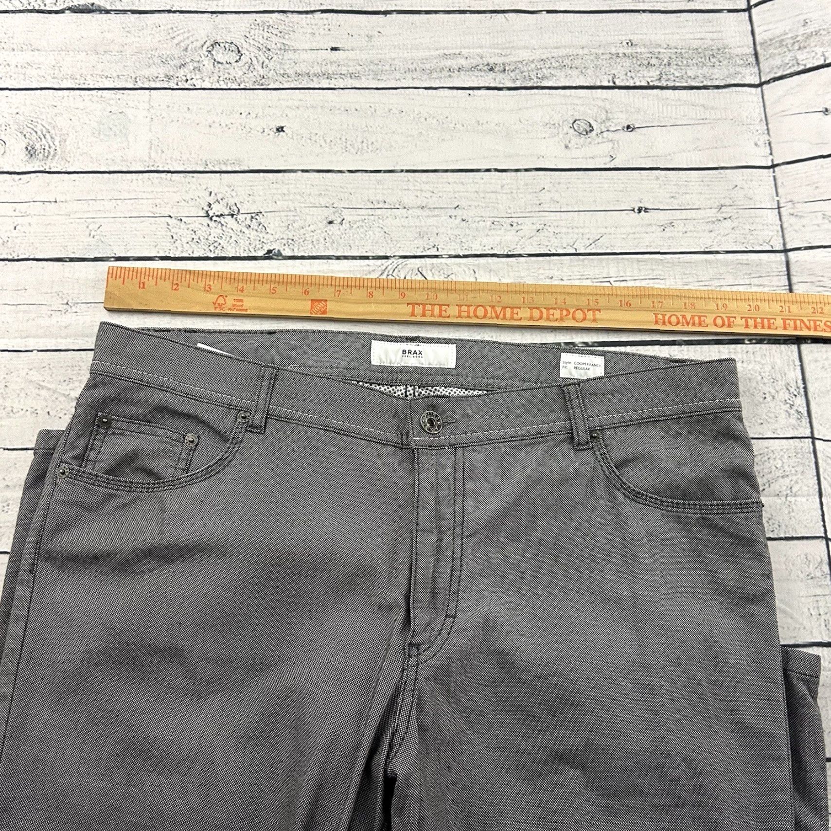 BRAX BRAX Pants Men 40x34 Regular Gray Chino-Style Regular Fit Bottoms Size US 40 / EU 56 - 6 Thumbnail
