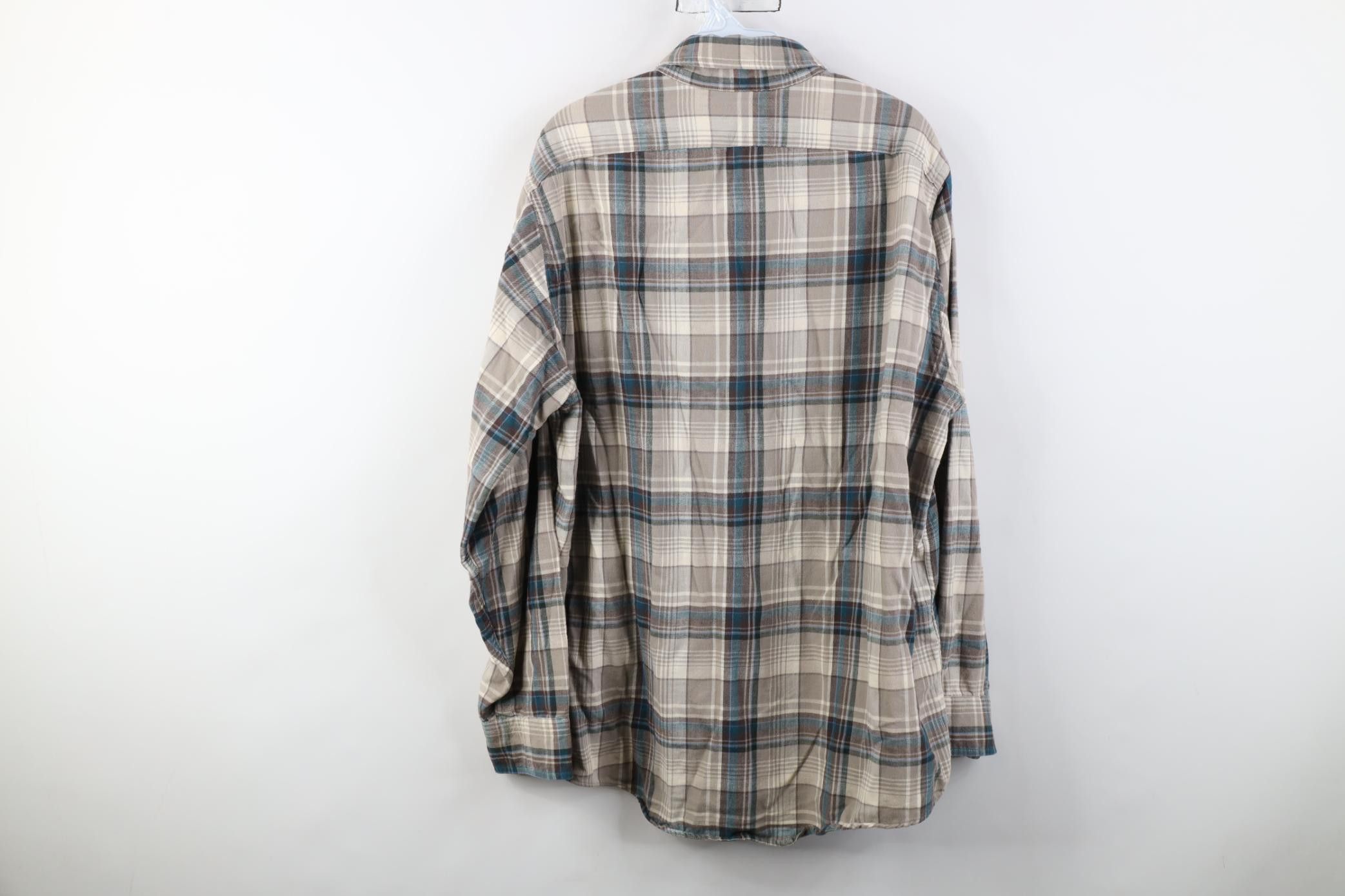 L.L. Bean Vintage 90s LL Bean Flannel Collared Button Down Shirt Plaid Size US L / EU 52-54 / 3 - 9 Thumbnail