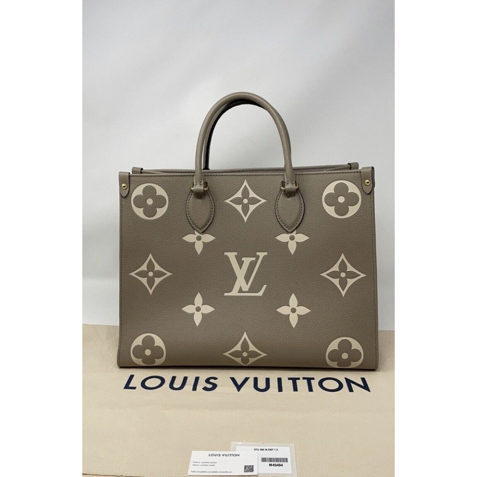 Louis Vuitton Louis Vuitton OnTheGo Tote MM Gray Turtle dove Empreinte Size ONE SIZE - 4 Thumbnail