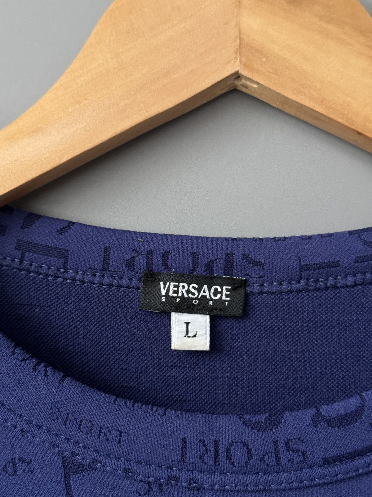 Versace × Vintage Vintage Versace Sport All Over Logo Printed Long-Sleeve Top Size US L / EU 52-54 / 3 - 3 Thumbnail