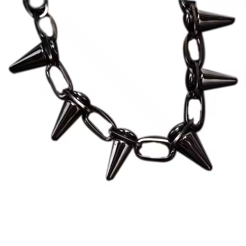 Vintage Black Goth Rivet Choker Necklace Size ONE SIZE - 3 Thumbnail