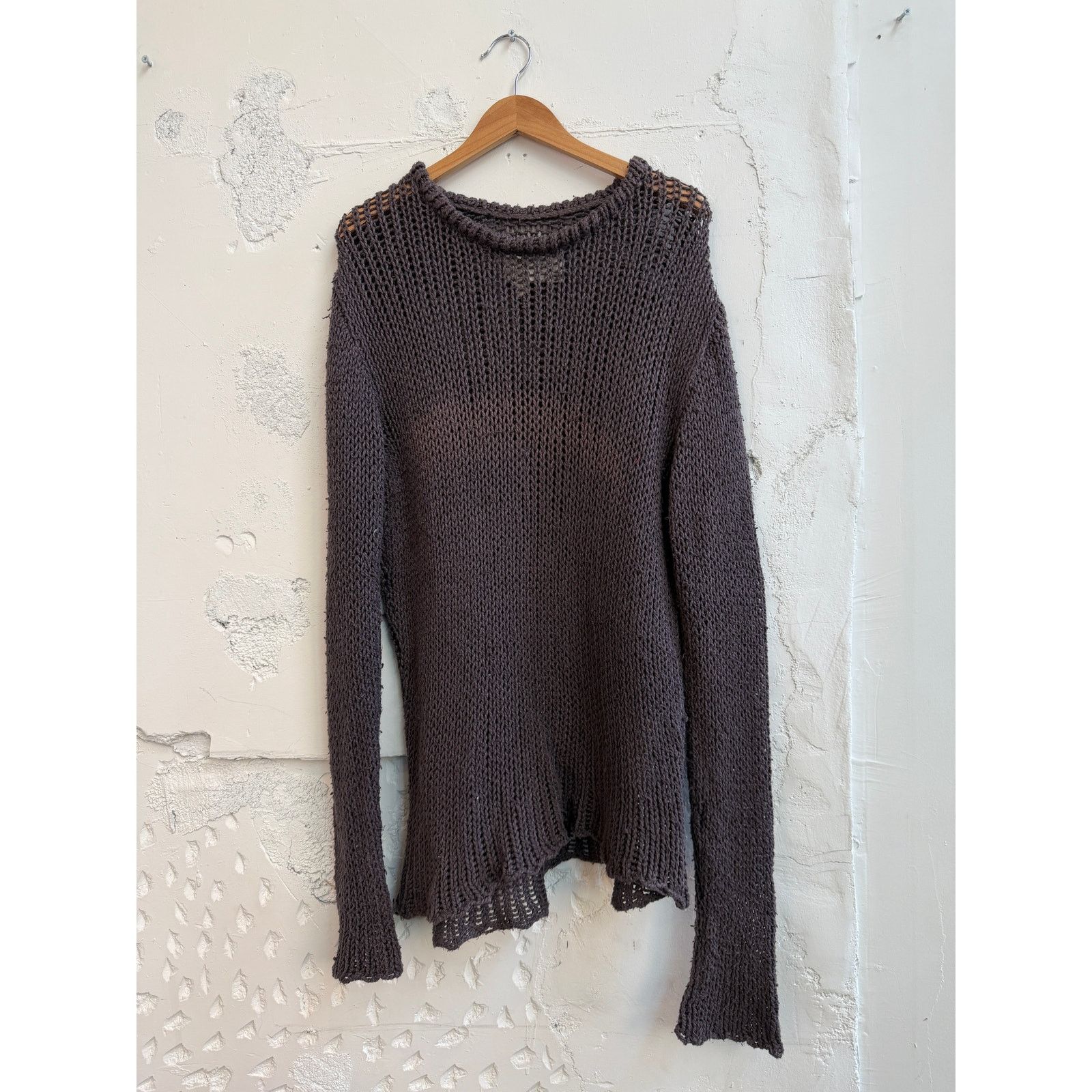 Greg Lauren Greg Lauren Loose Knitted Fisherman Crewneck Sweater Size US M / EU 48-50 / 2 - 1 Thumbnail
