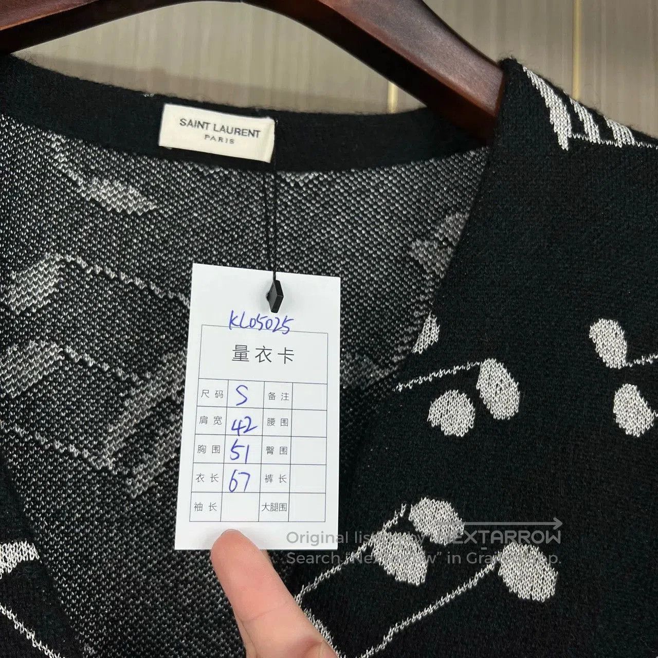 Saint Laurent Paris Saint Laurent Paris Music note cardigan sweater. Size US S / EU 44-46 / 1 - 6 Thumbnail