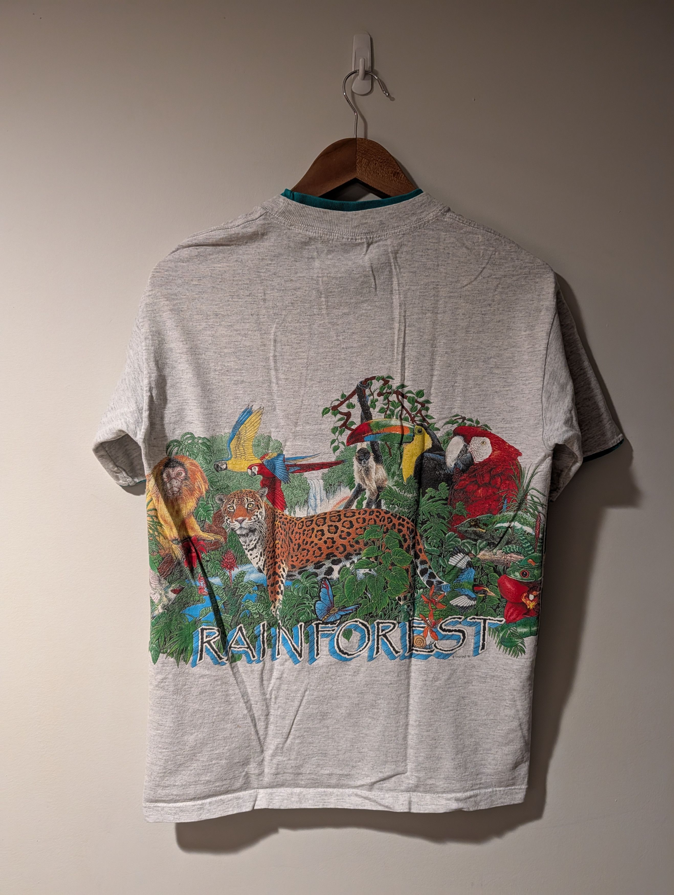 Arts & Science Vintage 1991 Rainforest Habitat Wrap Around Medium T-Shirt Size US M / EU 48-50 / 2 - 7 Thumbnail