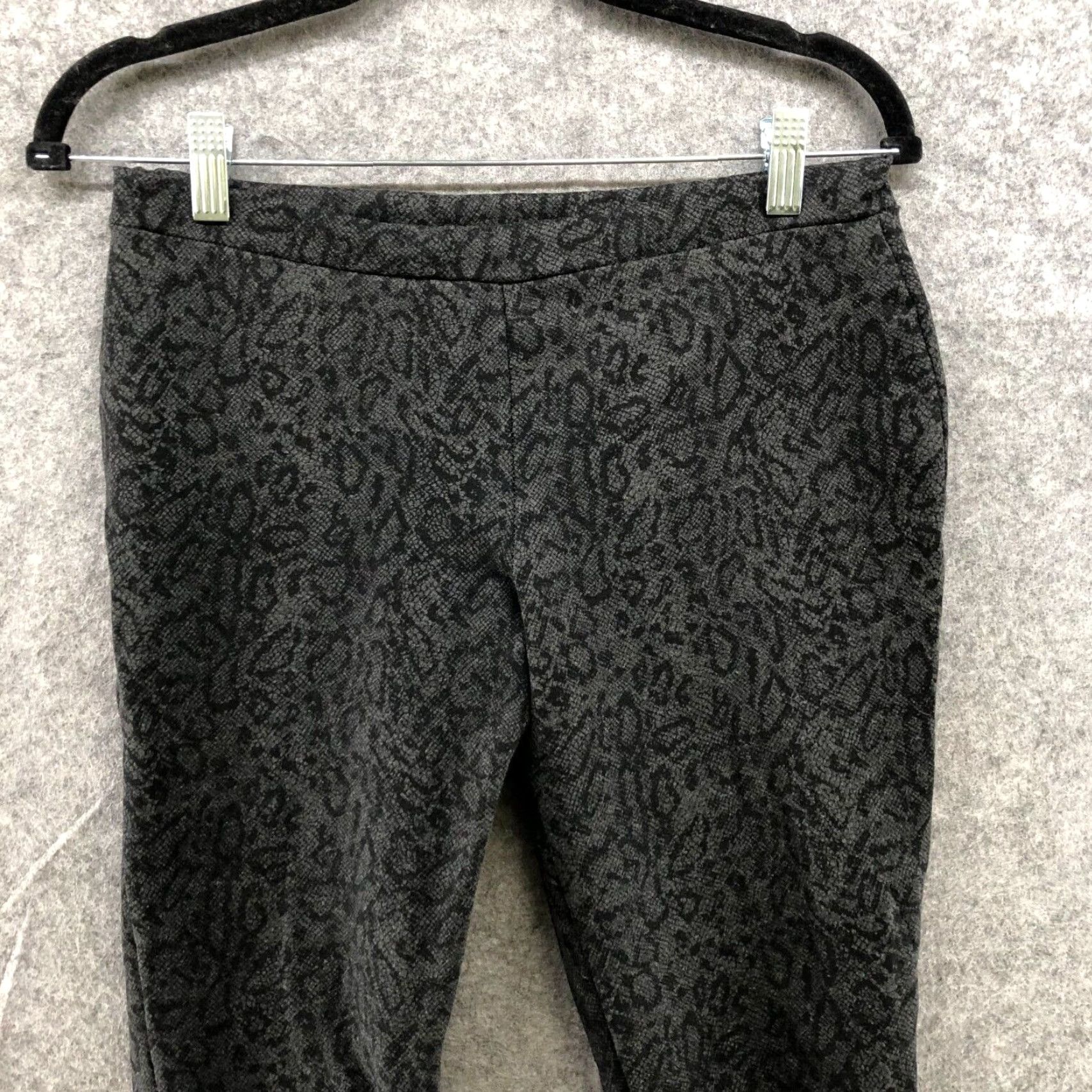 Joie VINTAGE Joie Ponte Leggings Women’s M Animal Print Leopard Pattern Mid Rise Knit Gray Black Lounge Size 32" / US 10 / IT 46 - 3 Thumbnail