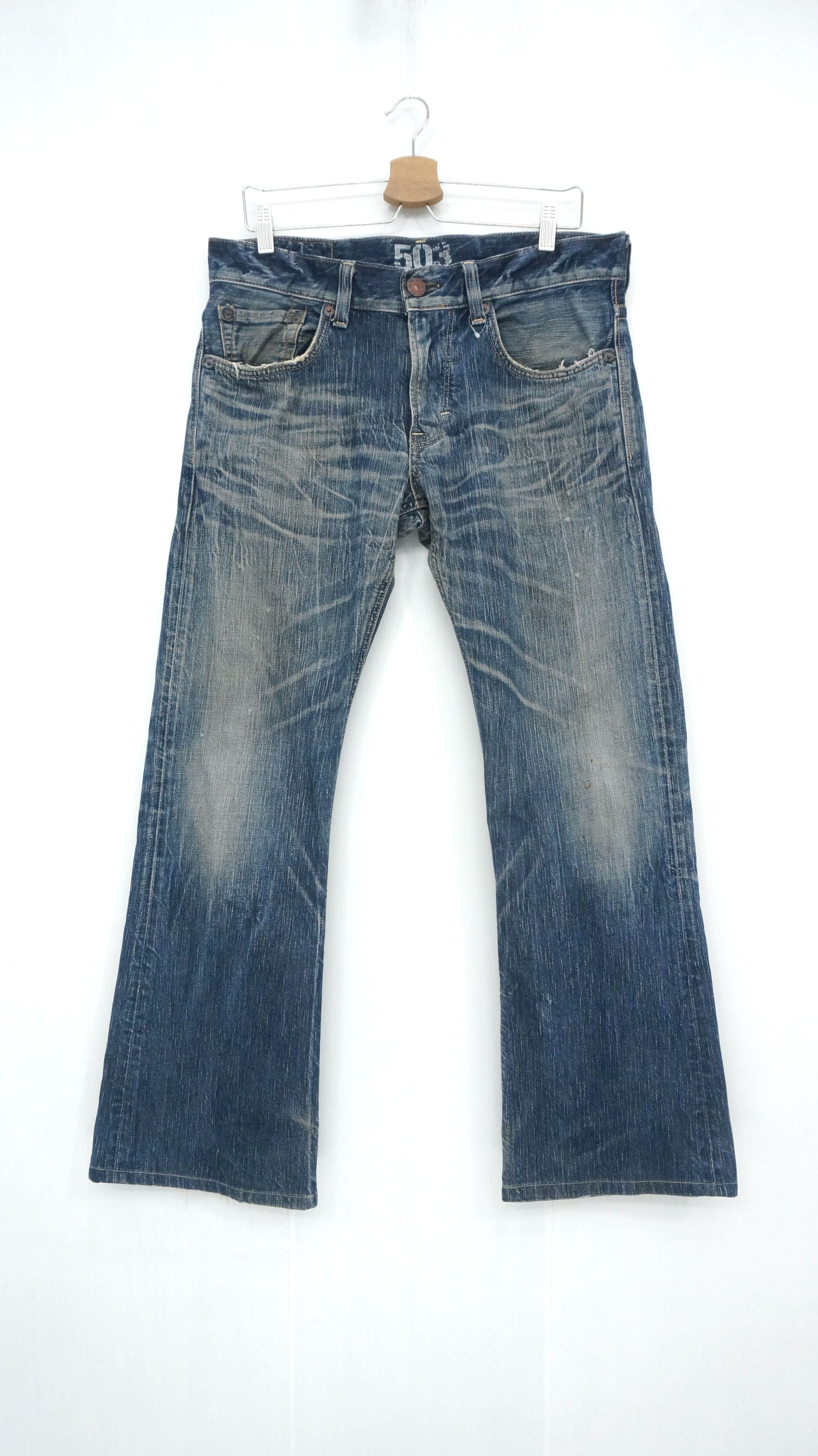 Japanese Brand 🔥 Flared EDWIN 503 Rusty Vintage Size 34 Size US 34 / EU 50 - 2 Thumbnail