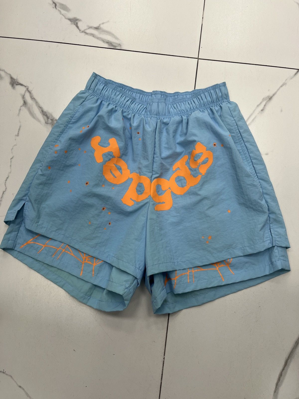 Sp5der Sp5der OG Web Double Layer Short "Light Blue" Size US 26 / EU 42 - 1 Thumbnail