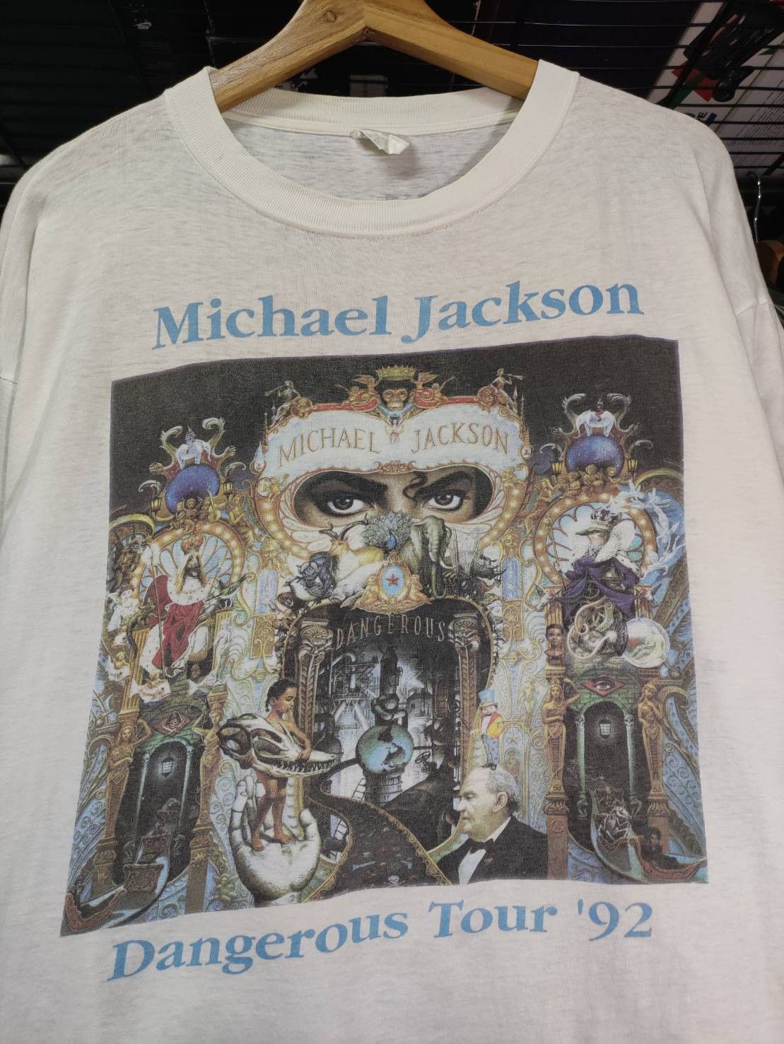 Michael Jackson Vtg 90's Michael Jackson "Dangerous" Album Promo World Tour Size US L / EU 52-54 / 3 - 1 Thumbnail