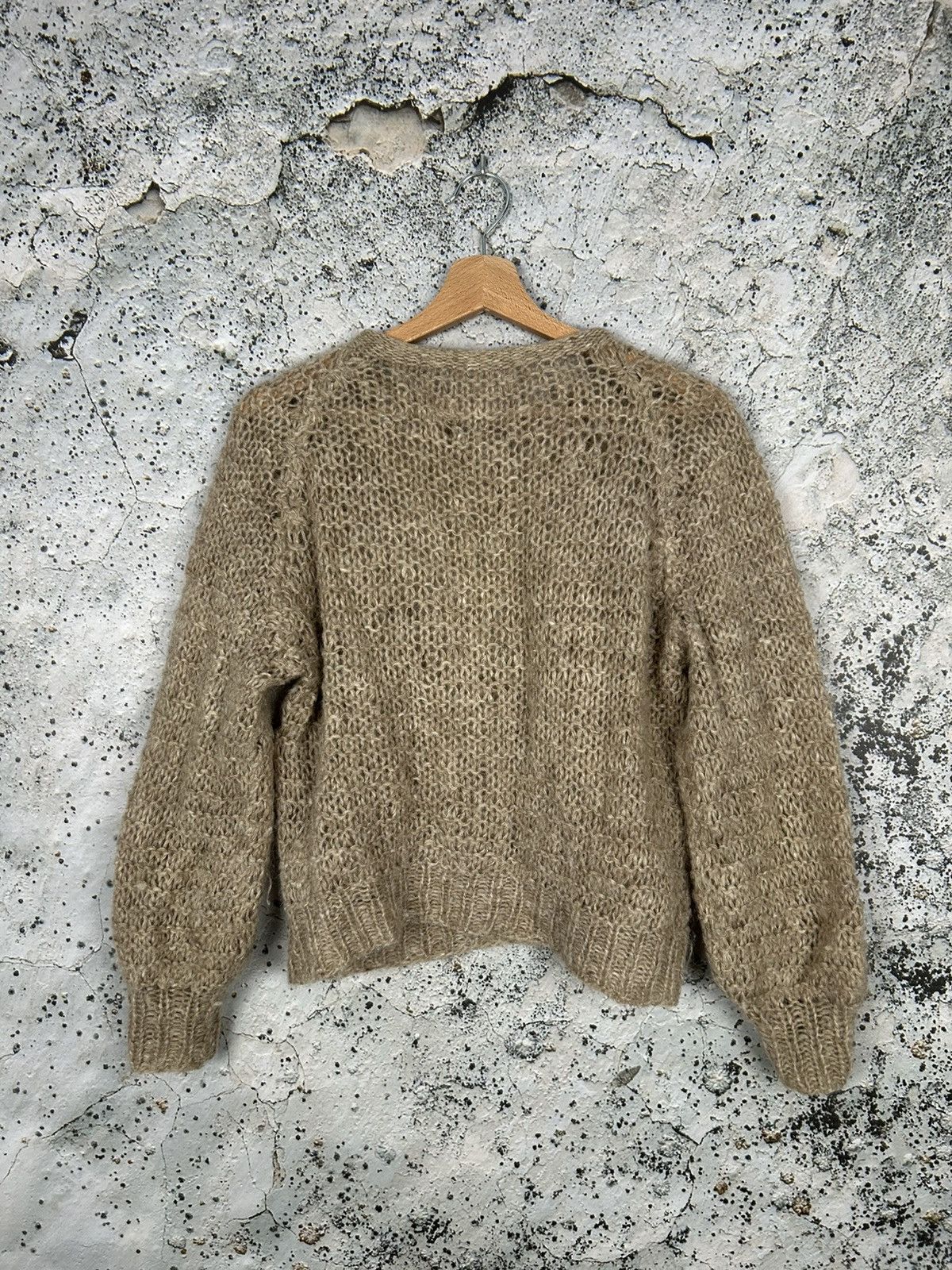 Vintage Vintage Wool Handmade Knitted Beige Sweater Avantgarde Size US S / EU 44-46 / 1 - 4 Thumbnail