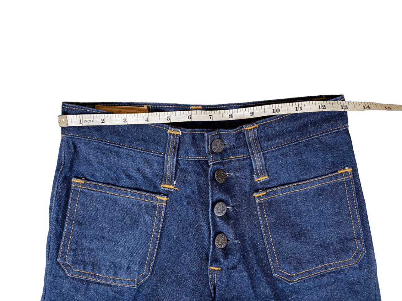 Vintage Vintage Big Bell 80s Deadstock Flared Bush Pants Denim Size US 26 / EU 42 - 8 Thumbnail