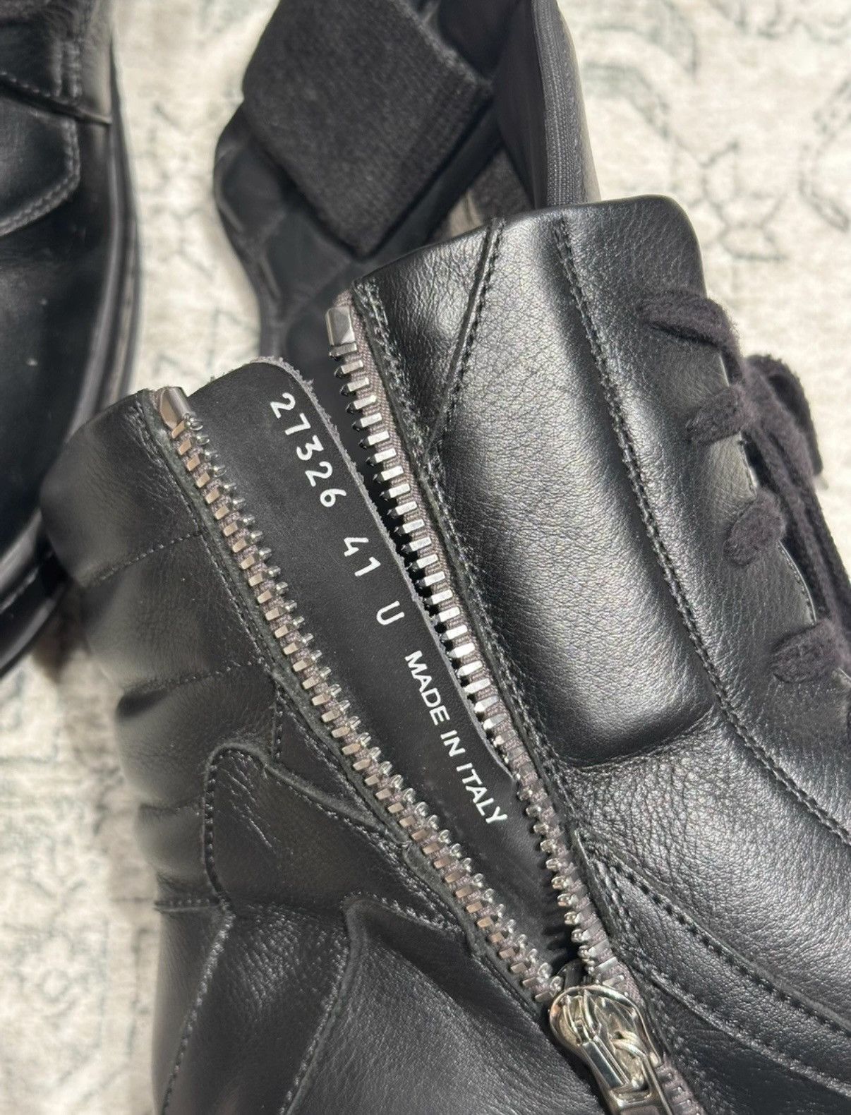 Rick Owens Rick Owens Geobasket Black Samurai High-Top Sneakers Size US 8 / EU 41 - 7 Thumbnail