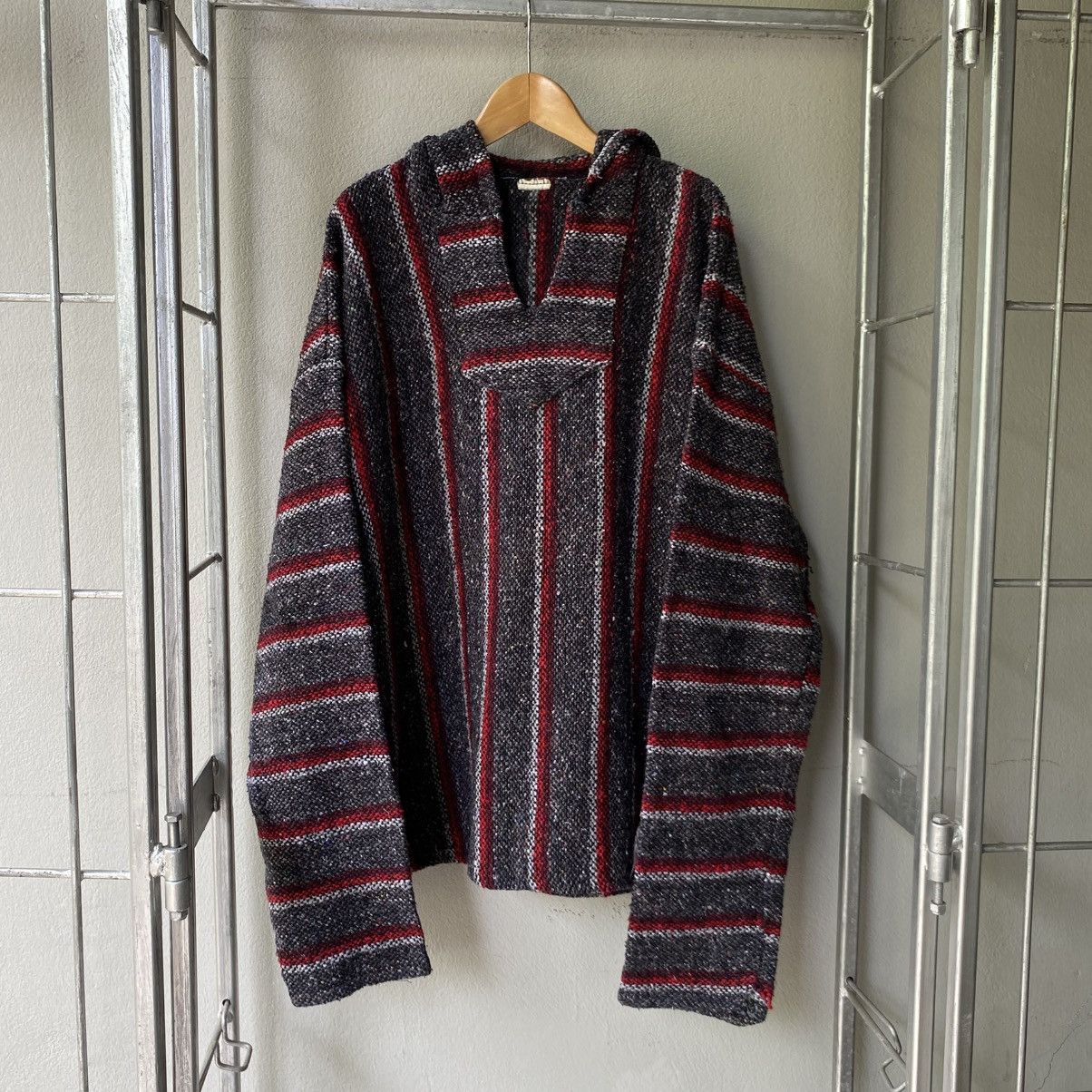Vintage Black & Red Striped Baja Hoodie Size US M / EU 48-50 / 2 - 21 Thumbnail