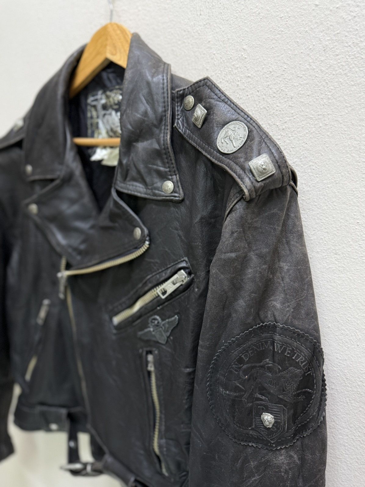 Parasuco Vintage Parasuco Double Colar Rider Jacket Leather Size US M / EU 48-50 / 2 - 22 Thumbnail