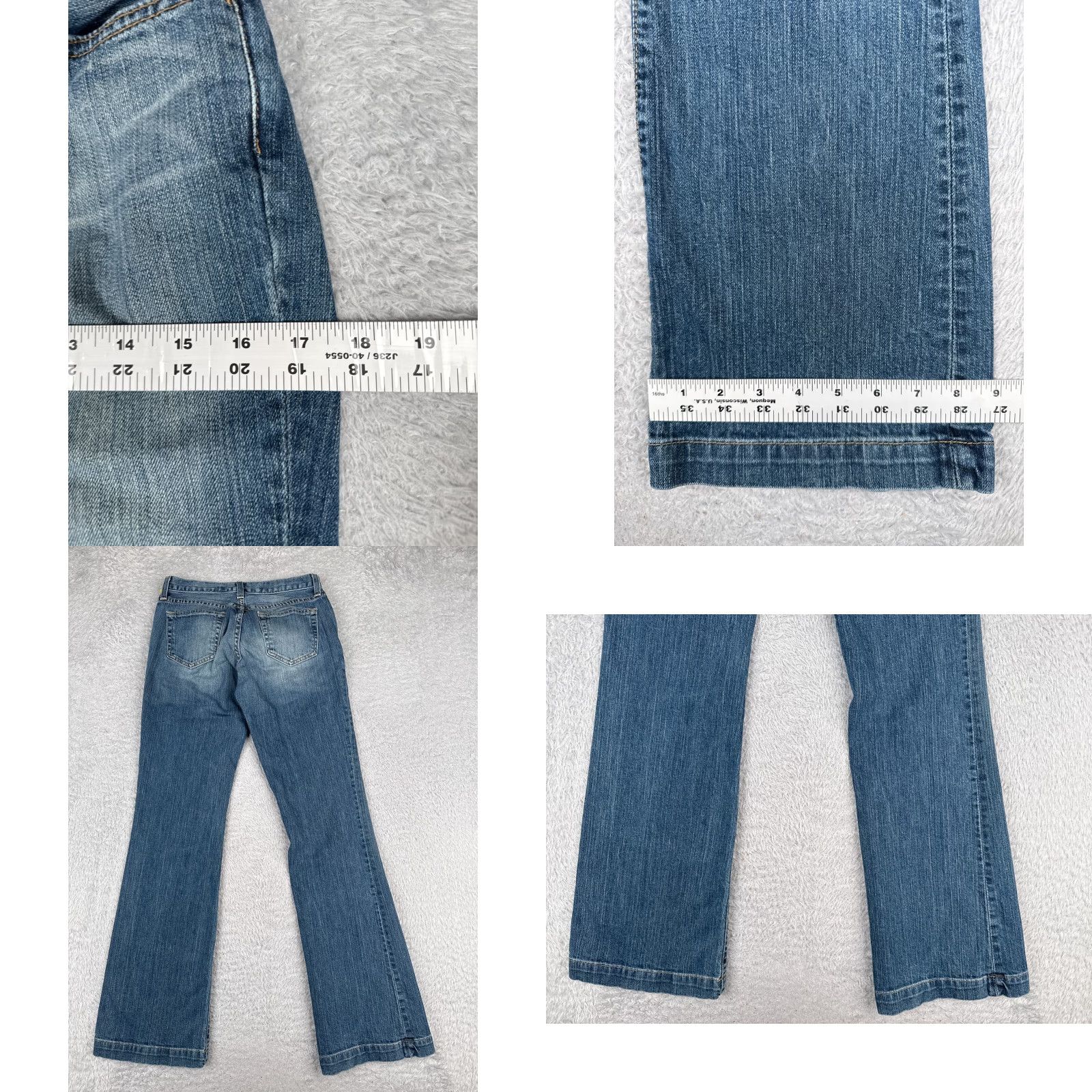 Gap VINTAGE Gap Jeans Womens Blue Bootcut Long And Lean 27x32 Jeans Distressed 100% Cotton Relaxed Regular US Made 2 XS? Size 26" / US 2 / IT 38 - 9 Thumbnail