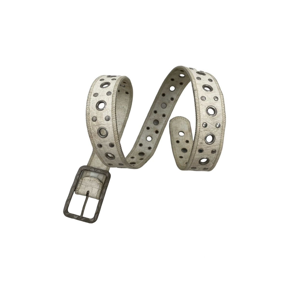 If Six Was Nine × Japanese Brand White single hooked stitch belt Size 40 - 1 Thumbnail