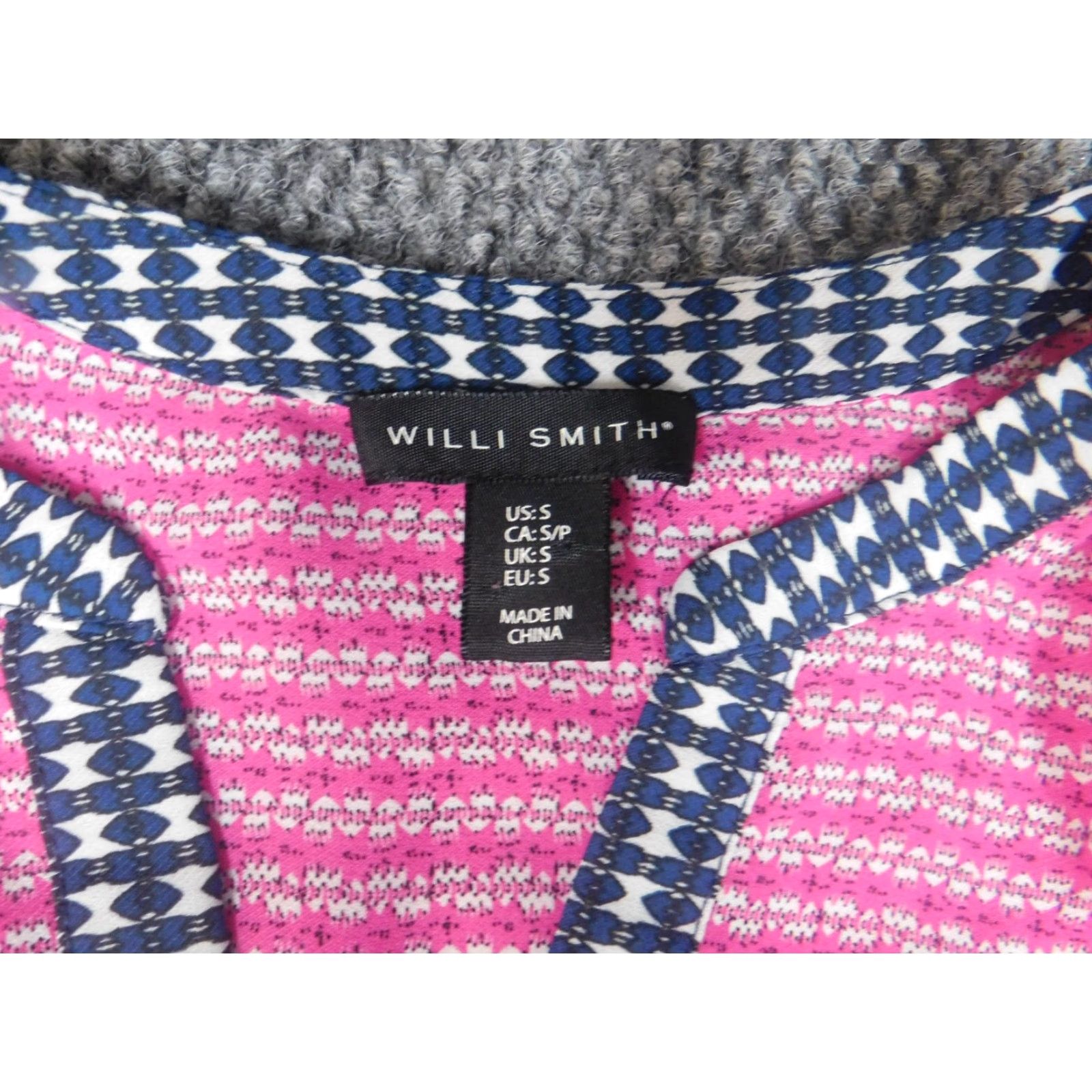 Willi Smith Willi Smith Blouse Womens S Pink Striped Pullover Collared Long Sleeve Button Polyester Regular Stretch Casual Vintage No Size S / US 4 / IT 40 - 6 Thumbnail