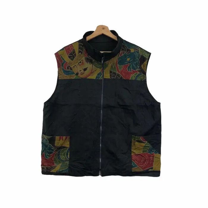 Japanese Brand Vintage 90’ SAMURAI JAPAN TRADITIONAL Art Vest Jacket Size US M / EU 48-50 / 2 - 1 Thumbnail