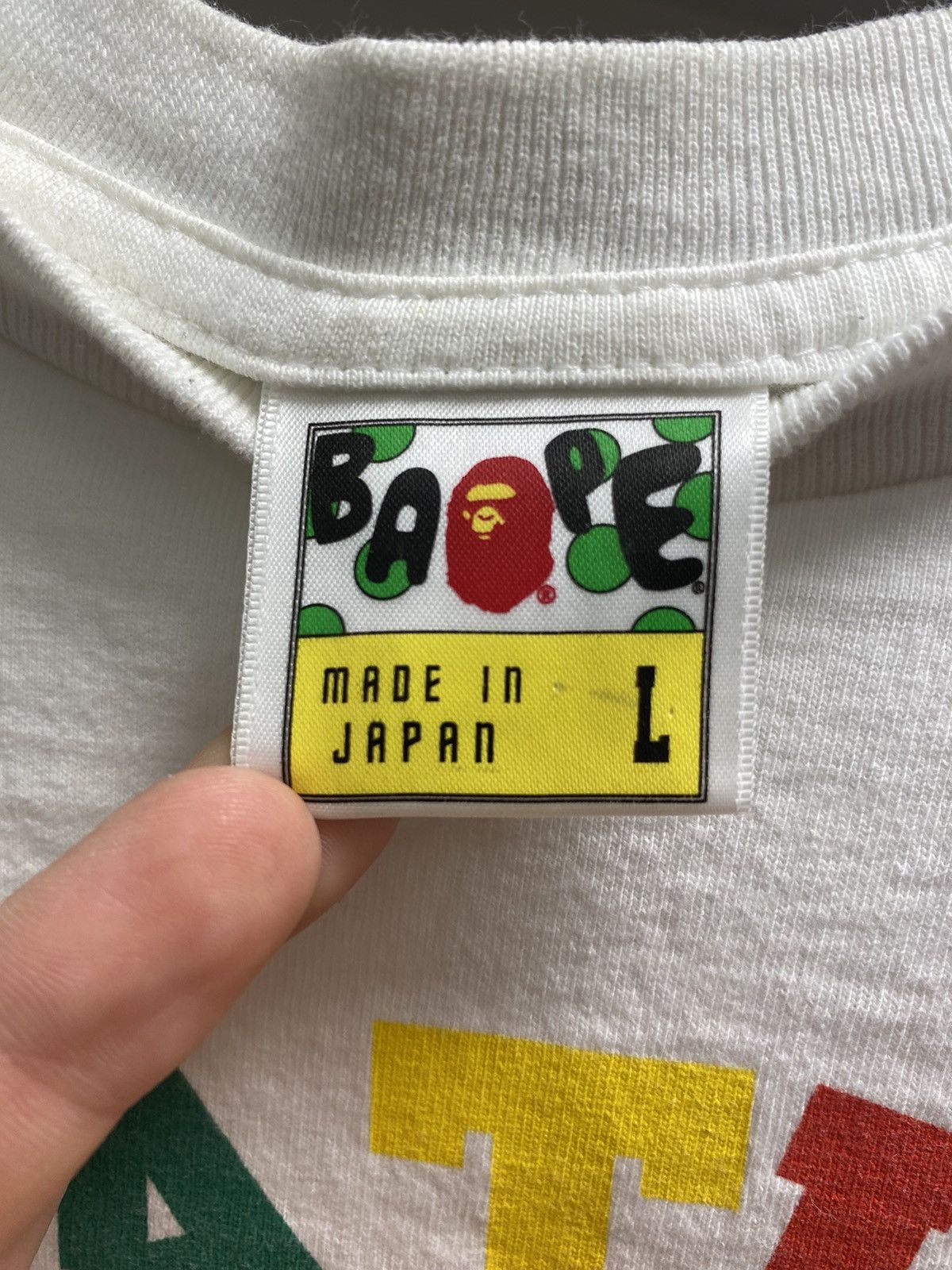 Bape Bape college colors tee Size US L / EU 52-54 / 3 - 3 Thumbnail