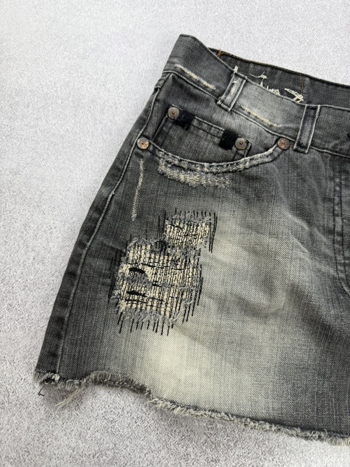 Allsaints Allsaints Distressed Denim Mini Skirts Size M Size 26" / US 2 / IT 38 - 2 Thumbnail