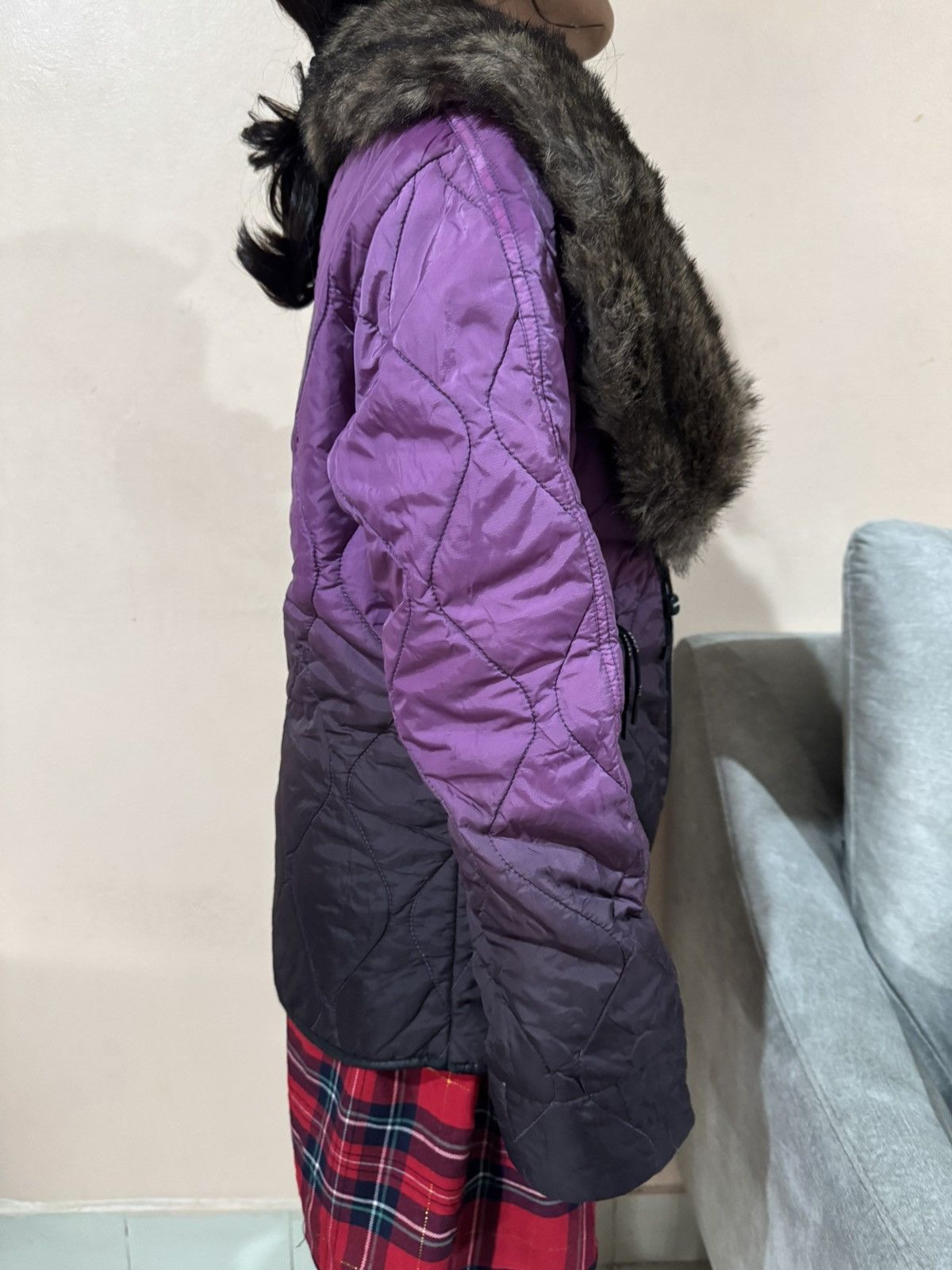 If Six Was Nine Diesel Fur Gradient Asymmetrical Puffer Jacket Size S / US 4 / IT 40 - 15 Thumbnail