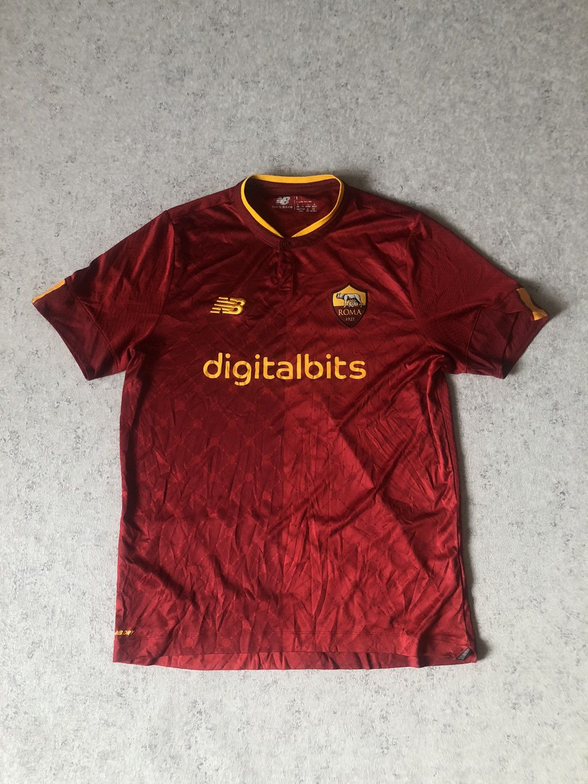 New Balance AS ROMA 2022/23 HOME JERSEY Size US L / EU 52-54 / 3 - 1 Thumbnail