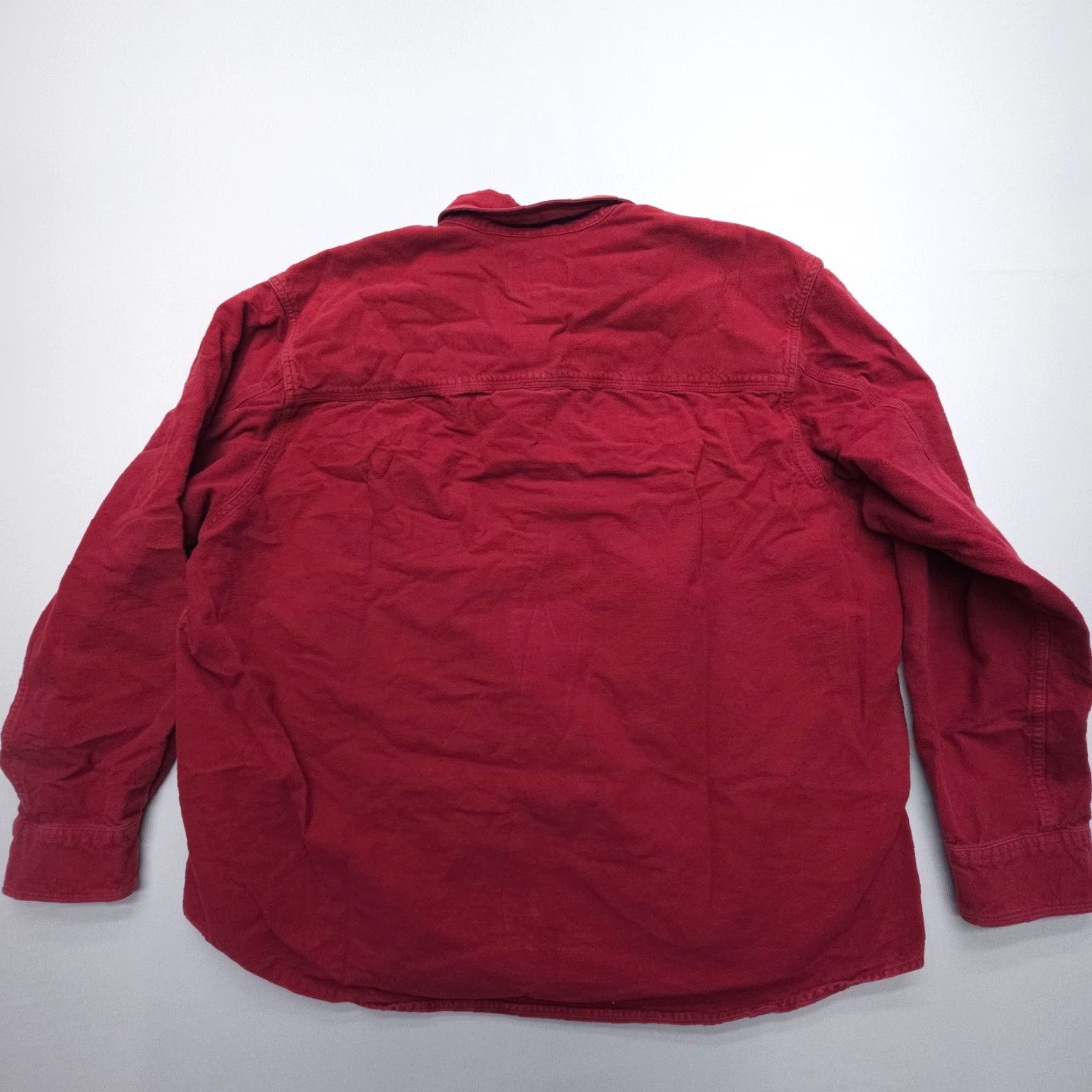 Eddie Bauer VINTAGE Eddie Bauer Shirt Mens XL Red Chamois Heavy Flannel Button-Up 90s Outdoor Workwear 3 Pocket Heavyweight Casual Size US XL / EU 56 / 4 - 3 Thumbnail