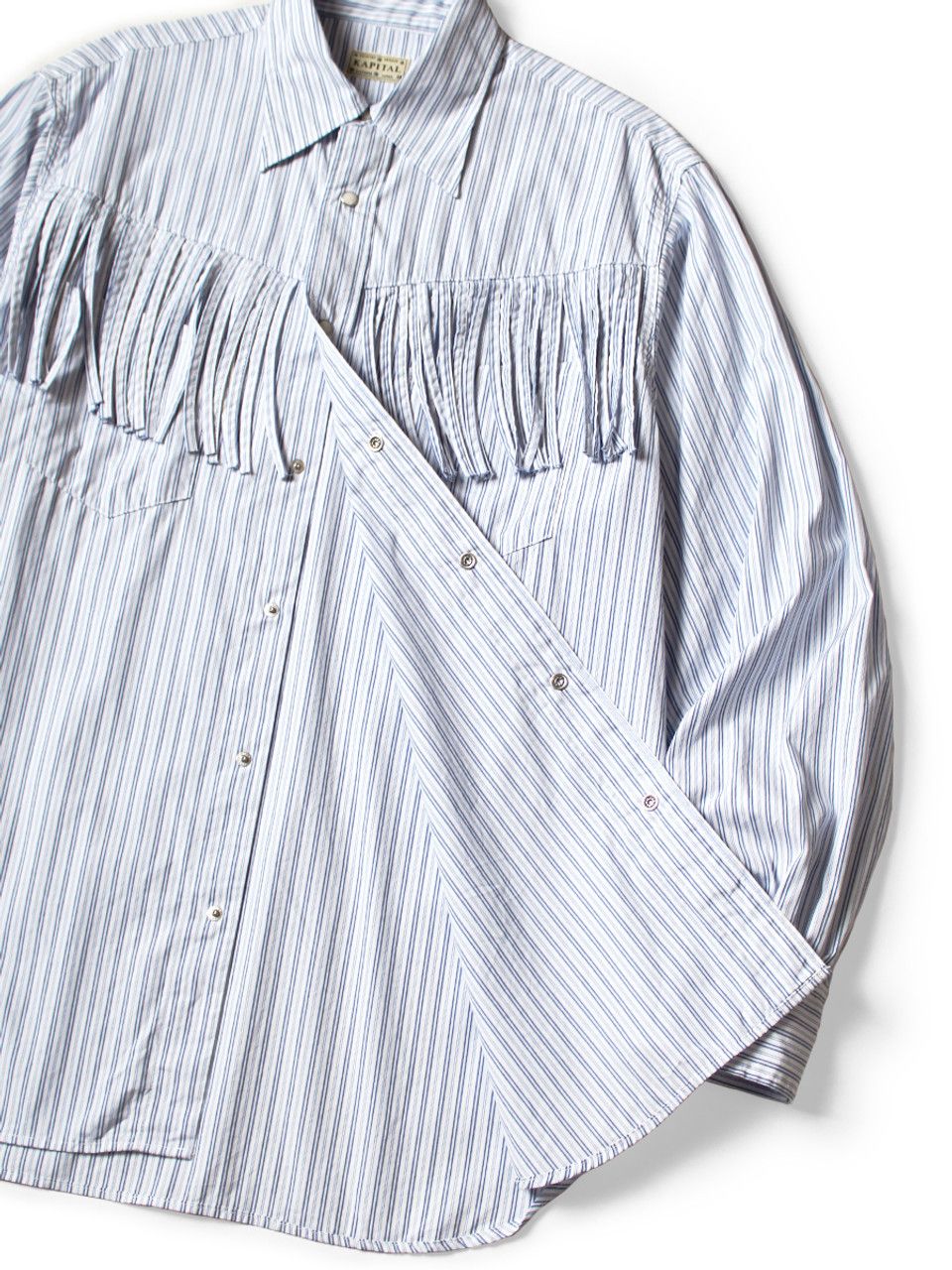 Kapital [3] Cotton Fringe Husky Western Shirt in Stripe Size US L / EU 52-54 / 3 - 15 Thumbnail
