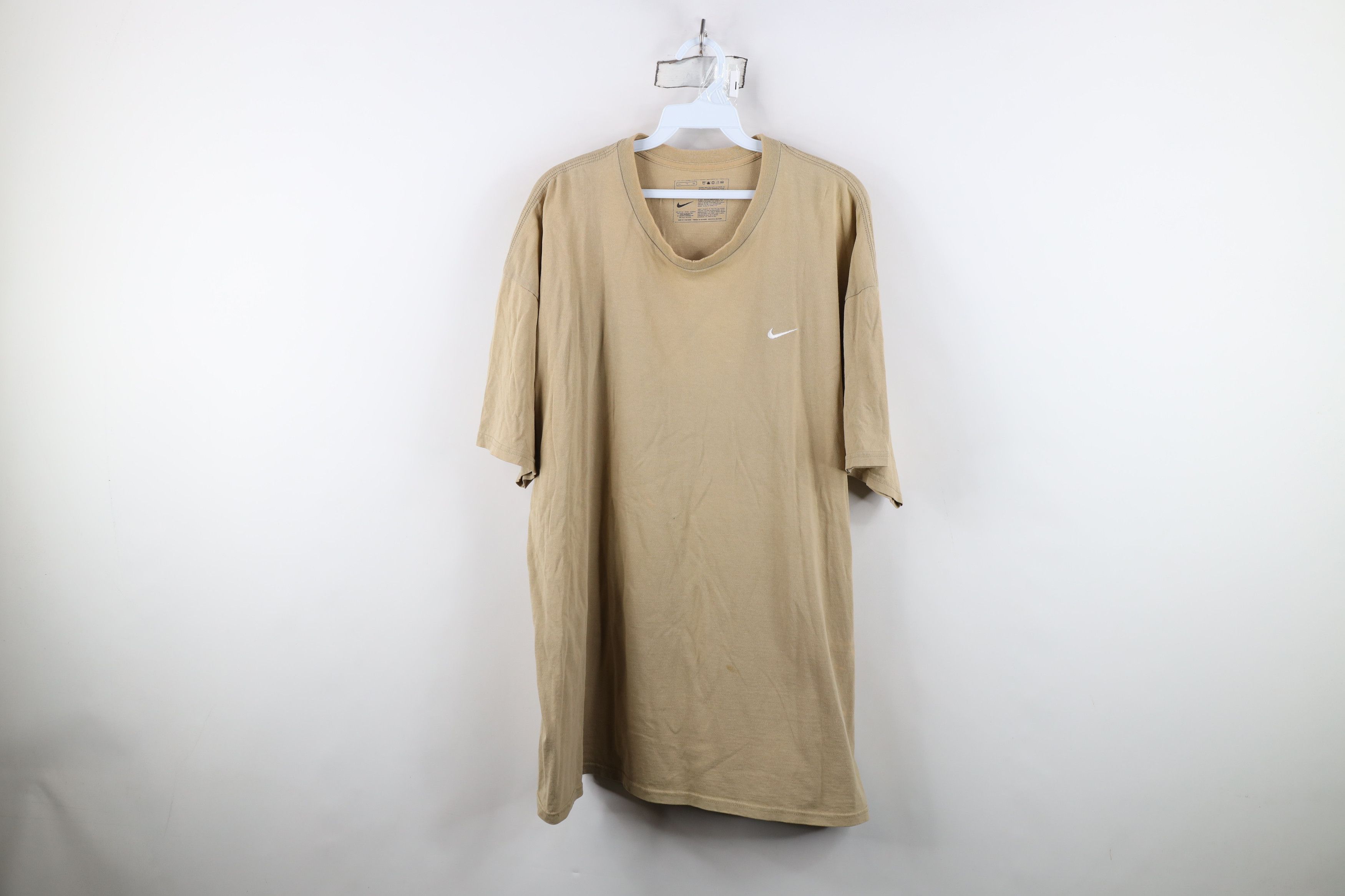 Nike Vintage Y2K Nike Travis Scott Mini Swoosh T-Shirt Sand Brown Size US XXL / EU 58 / 5 - 1 Thumbnail