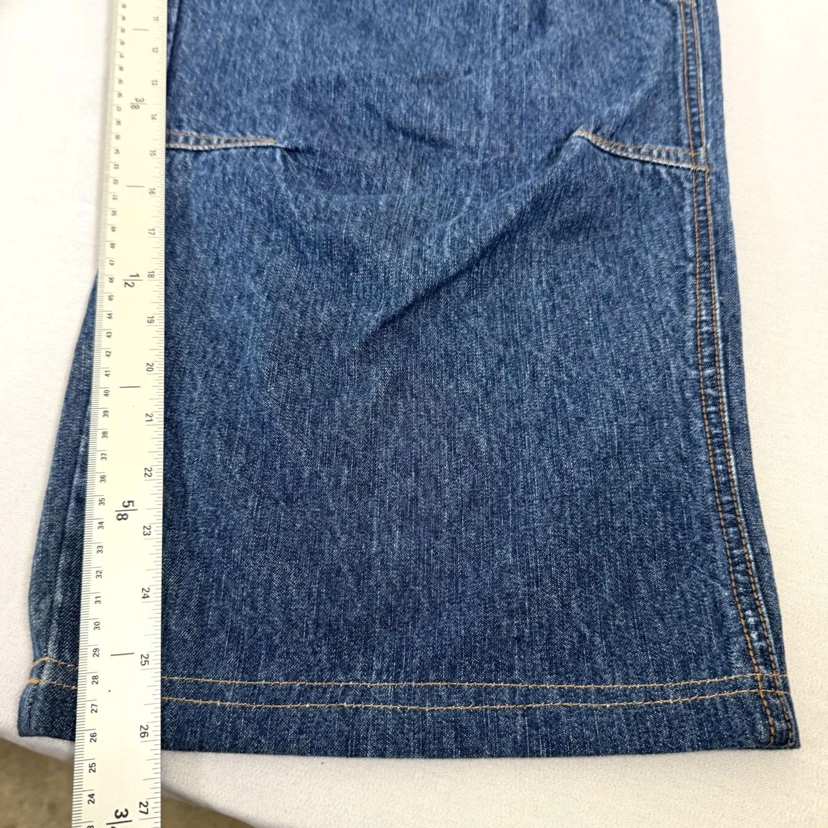 Calvin Klein VINTAGE Calvin Klein Mens XL Blue Denim Jeans Overalls Bib Carpenter Pants 90s Size US 36 / EU 52 - 6 Thumbnail