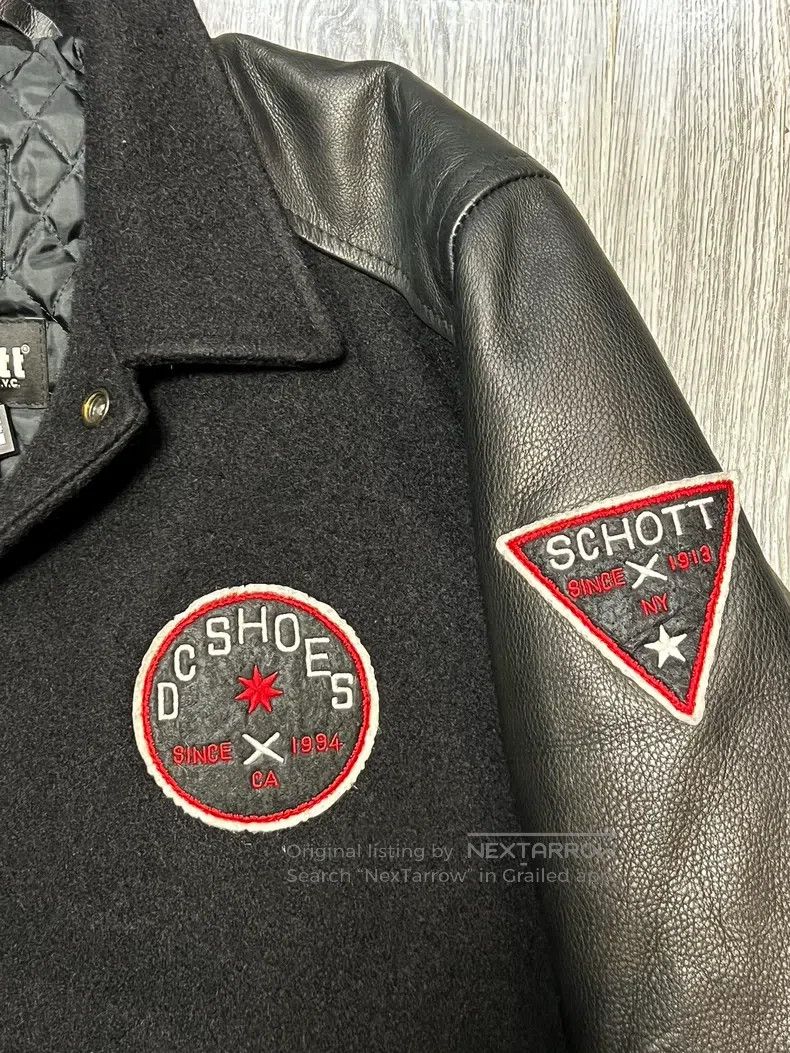 Schott Schott Cowhide baseball uniform jacket jacket Size US M / EU 48-50 / 2 - 2 Thumbnail