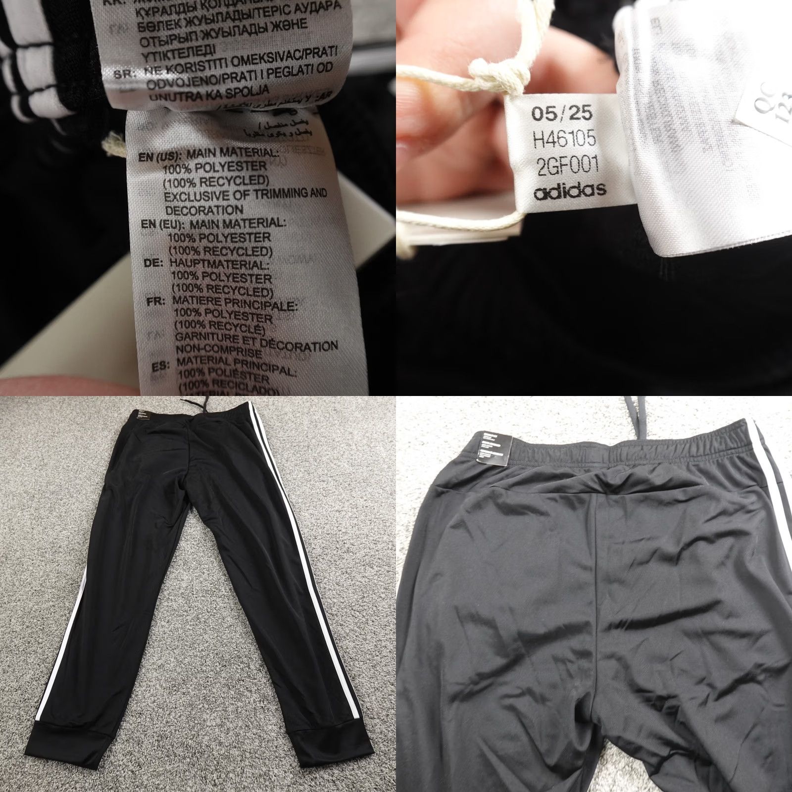 Adidas Adidas Pants Mens L Black Performance Joggers Track Warm Up Drawstring Sweatpants Gym Run Workout Train Size US 32 / EU 48 - 9 Thumbnail