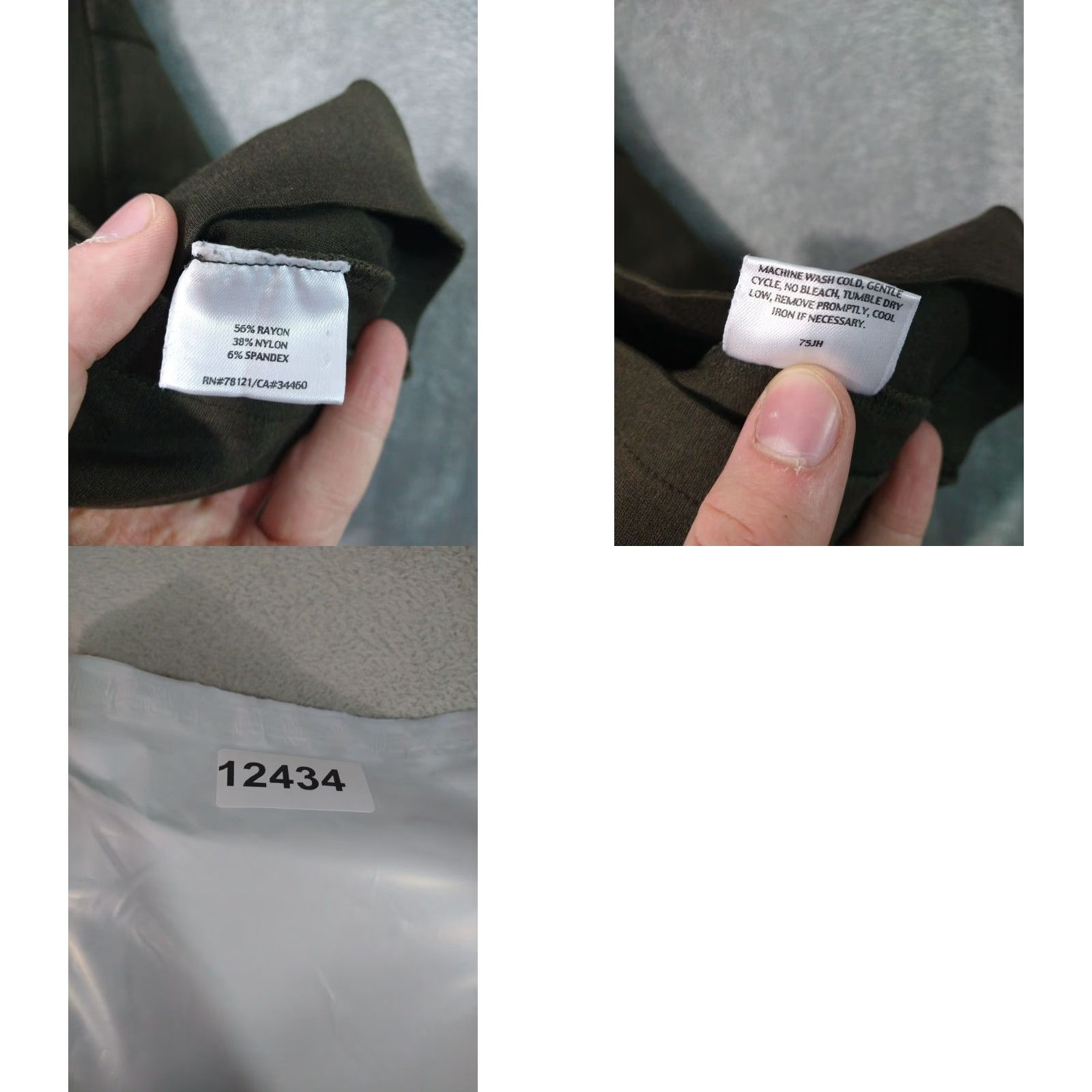Eileen Fisher Eileen Fisher Pants Womens Large Green Stretch Crepe Pull On Crop Washable Slacks Size 36" / US 14 / IT 50 - 8 Thumbnail