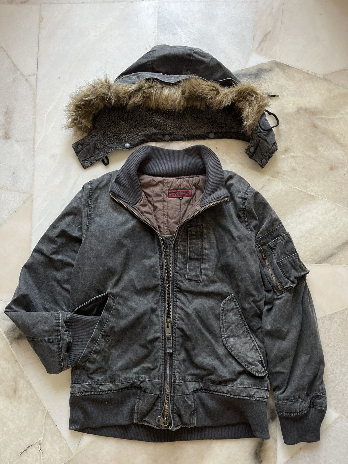 If Six Was Nine 2000s Johnbull Kojima Bomber With Fur Jacket Size US M / EU 48-50 / 2 - 16 Thumbnail