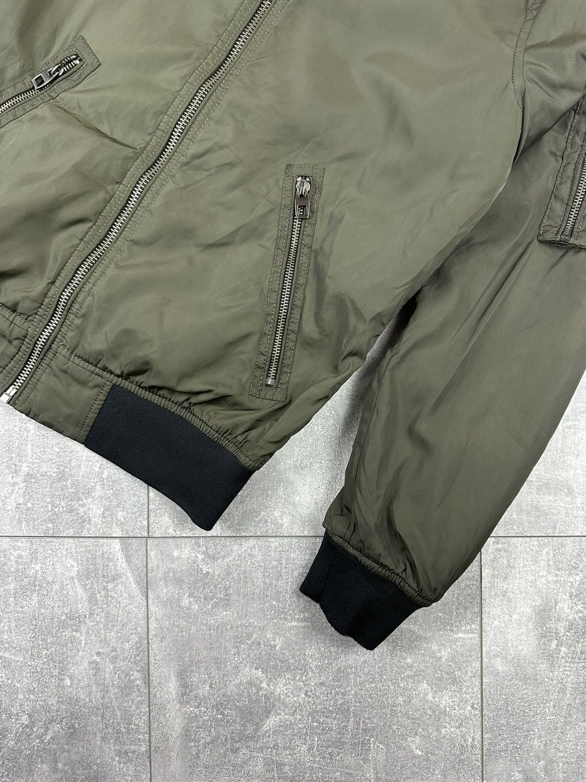 Zara Zara MA1 Nylon Bomber Khaki Light Vintage Jacket Size US M / EU 48-50 / 2 - 3 Thumbnail