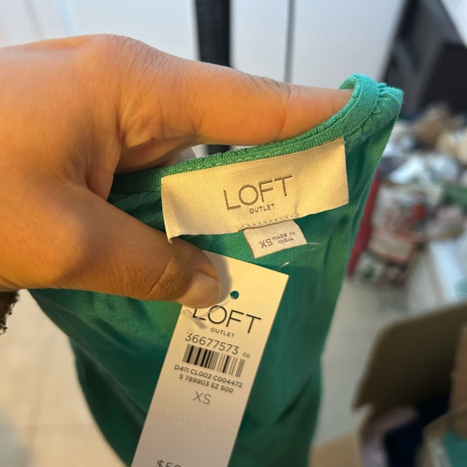 Loft NWT Loft Green Sleeveless Tie Front Blouse Size XS / US 0-2 / IT 36-38 - 3 Thumbnail
