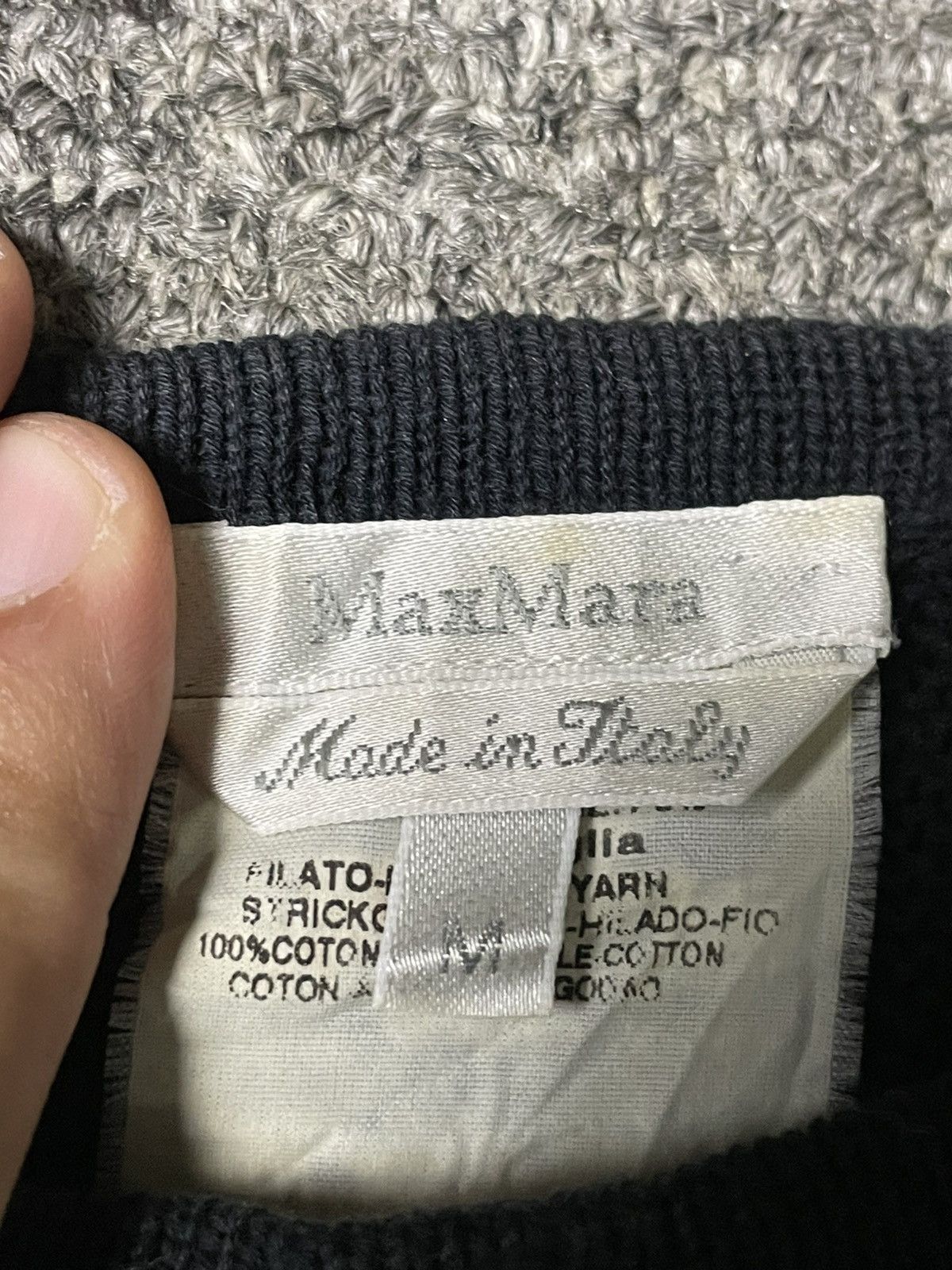 Max Mara × Vintage Maxmara Cashmere & Wool Short Sleeve Jumper (44) Size XS / US 0-2 / IT 36-38 - 5 Thumbnail