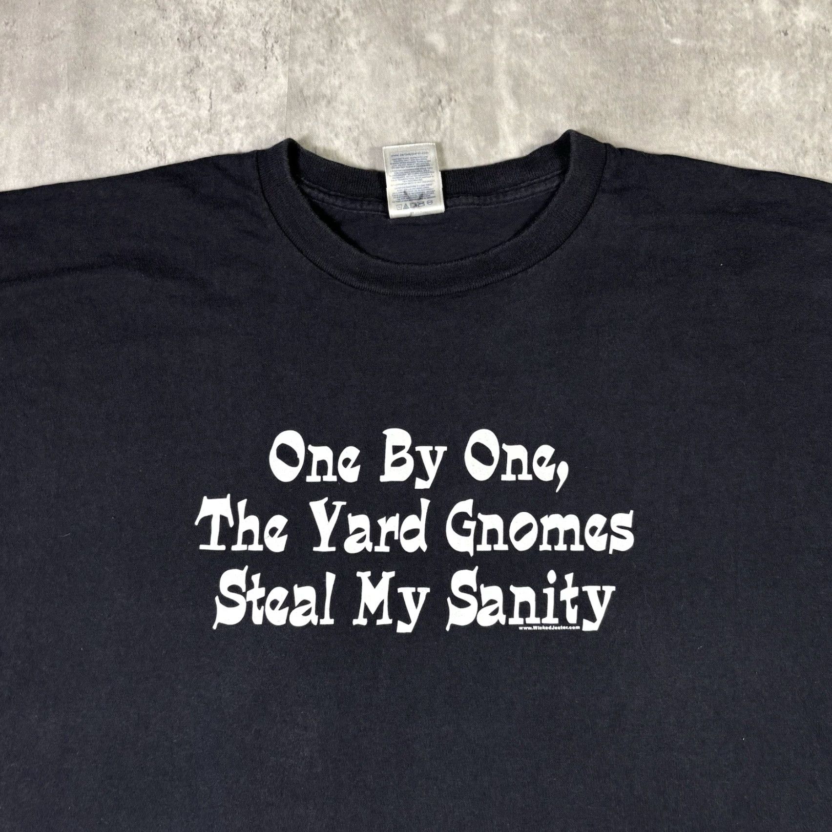 Delta VINTAGE Garden Gnome Funny Quote T Shirt Black 2XL Delta Men Short Sleeve Crew Neck Graphic Print Heavyweight Cotton Size US XXL / EU 58 / 5 - 2 Thumbnail