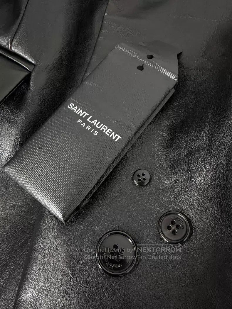 Saint Laurent Paris Saint Laurent Paris Black and White Diamond StudDED Leathe Size XXS / US 00 / IT 34 - 7 Thumbnail