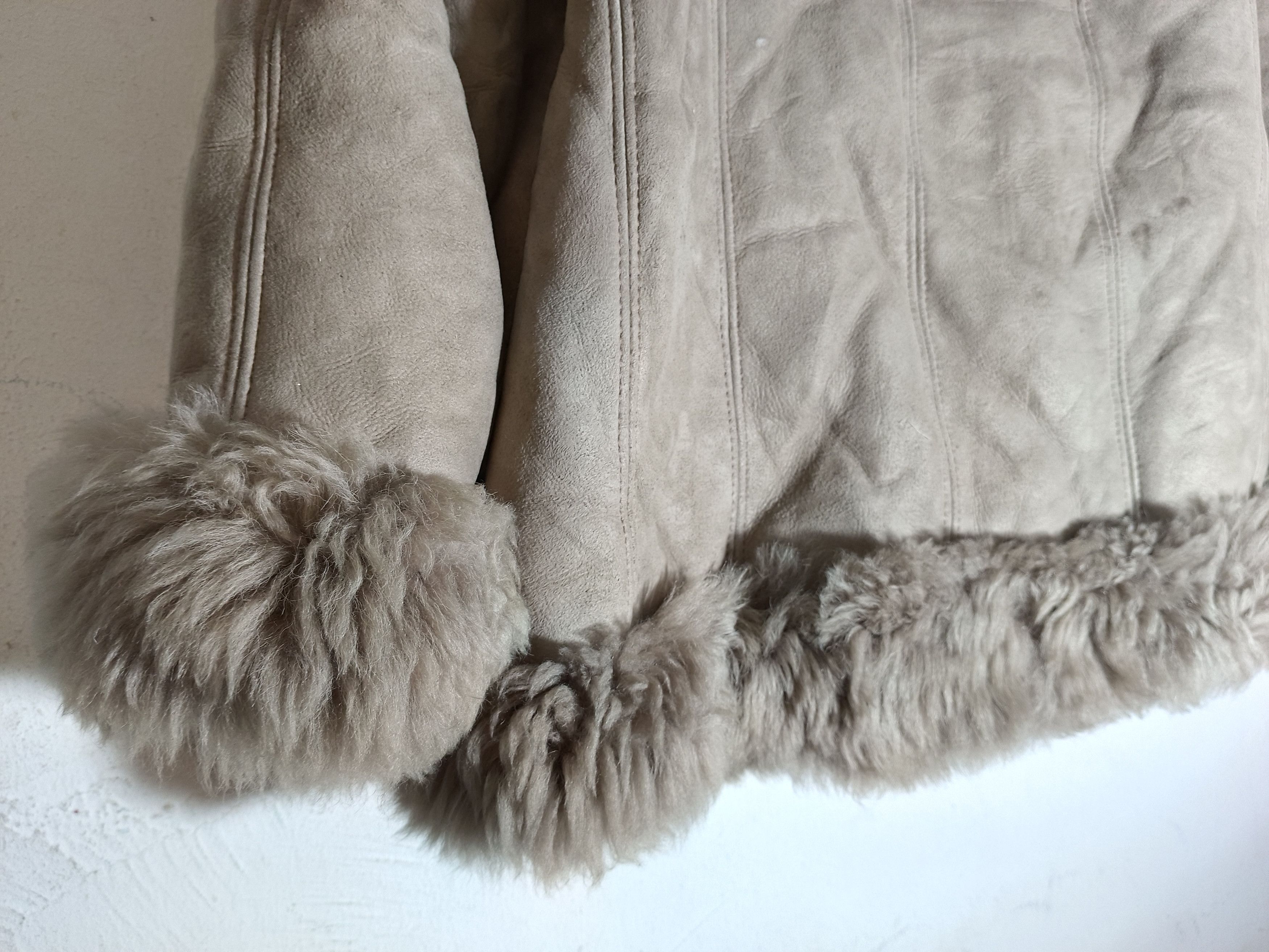 14th Addiction × If Six Was Nine VINTAGE GENUINE SPANISH LAMBSKIN LEDER GRIS FUR LEATHER COAT Size US L / EU 52-54 / 3 - 9 Thumbnail