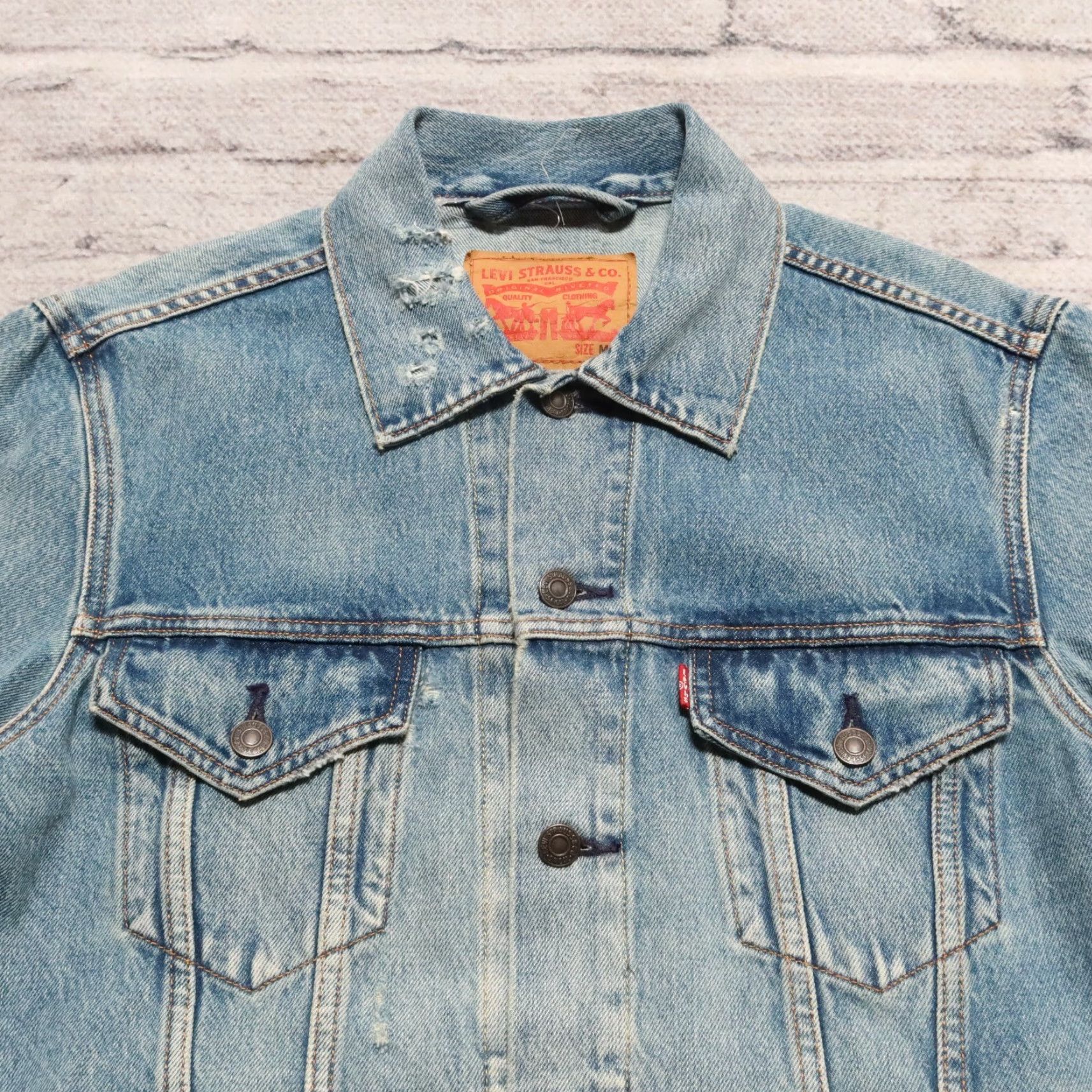 Levi's Levi's Denim Trucker Jacket Type 3 / Jeans Jacket - Light Wash - Size M - Men - Regular - New Sample Size US 31 - 6 Thumbnail