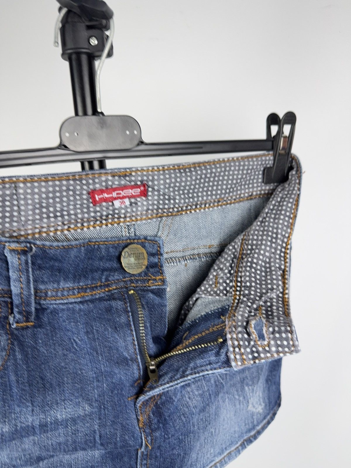 Japanese Brand Retro Y2K 00s H-Idee Denim Mini Skirt Blue Jeanwear Size 36 Size 28" / US 6 / IT 42 - 8 Thumbnail