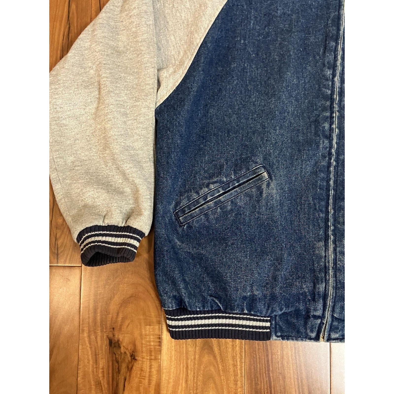 Starter Vtg Honors Sport Jacket Mens Medium Blue Varsity Denim Zip Size US M / EU 48-50 / 2 - 7 Thumbnail
