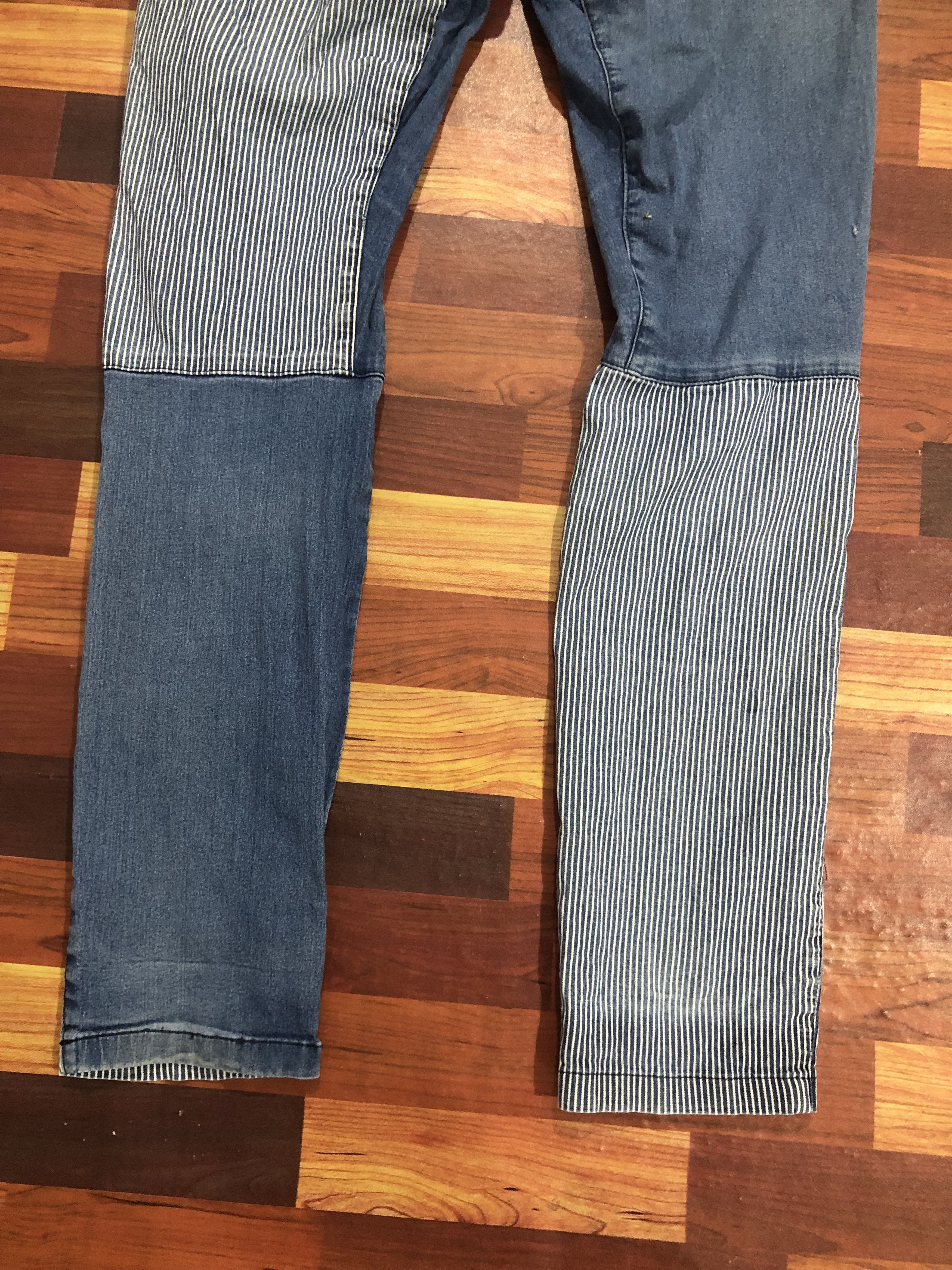 Japanese Brand FieldCore Patchwork Denim Pants Stripe Hybrid Size US 28 / EU 44 - 10 Thumbnail